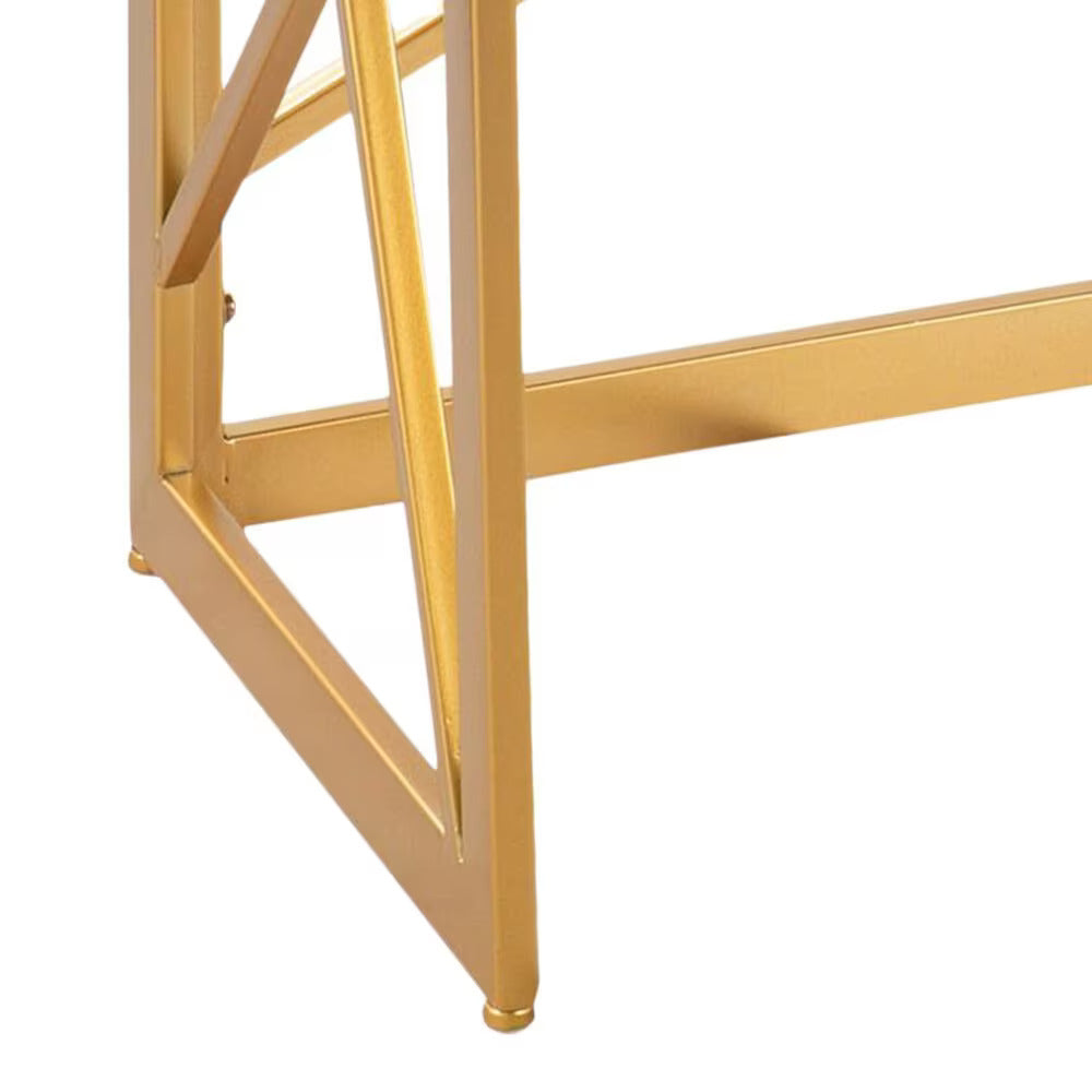 Minimalist Velvet Seating Bench with Designer Metal Legs