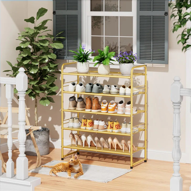 Modern 5-Tier Shoe Rack with Durable Steel Structure