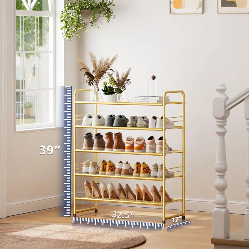 Modern 5-Tier Shoe Rack with Durable Steel Structure