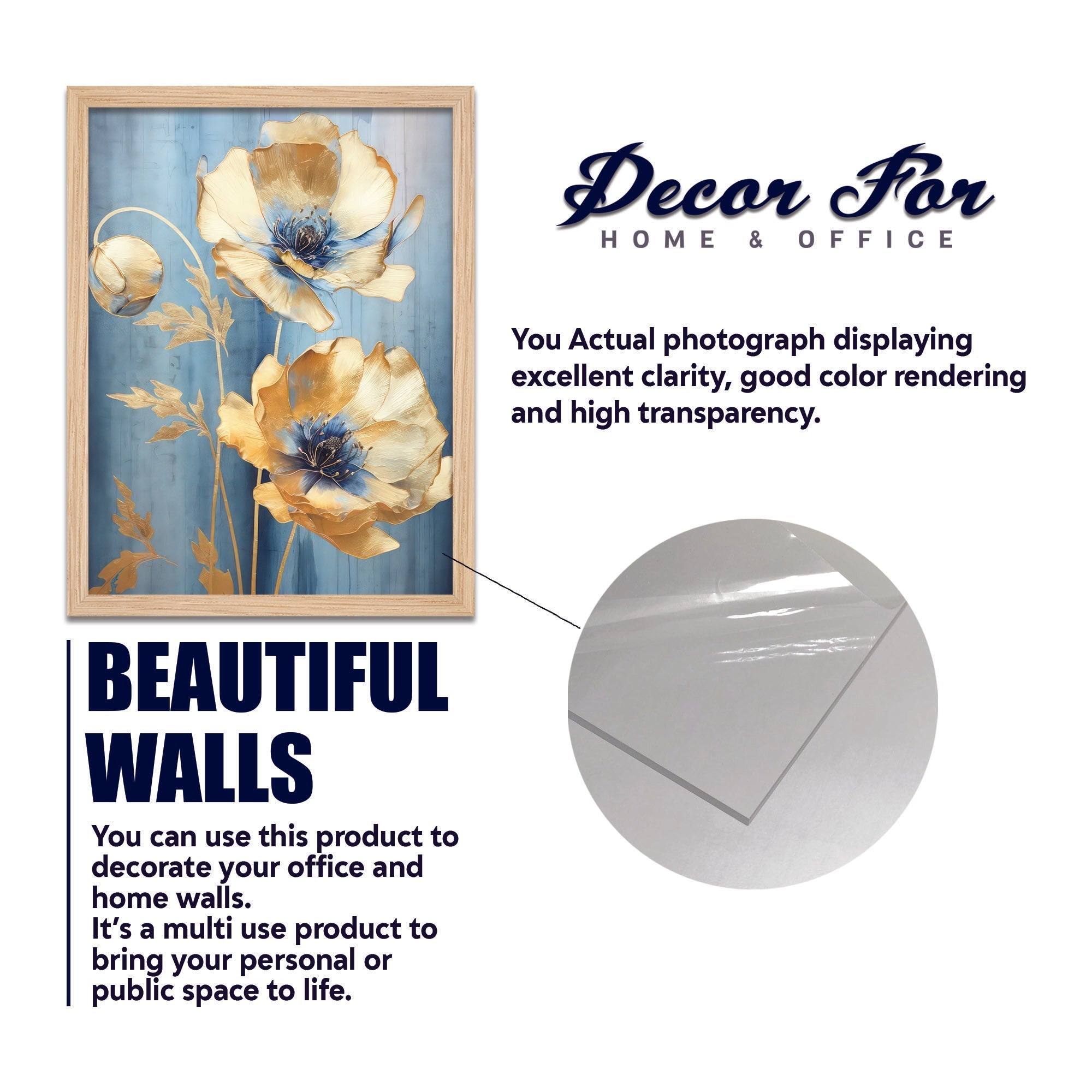 Modern Art of Mountains with the Moon Wall Frame Set of Four