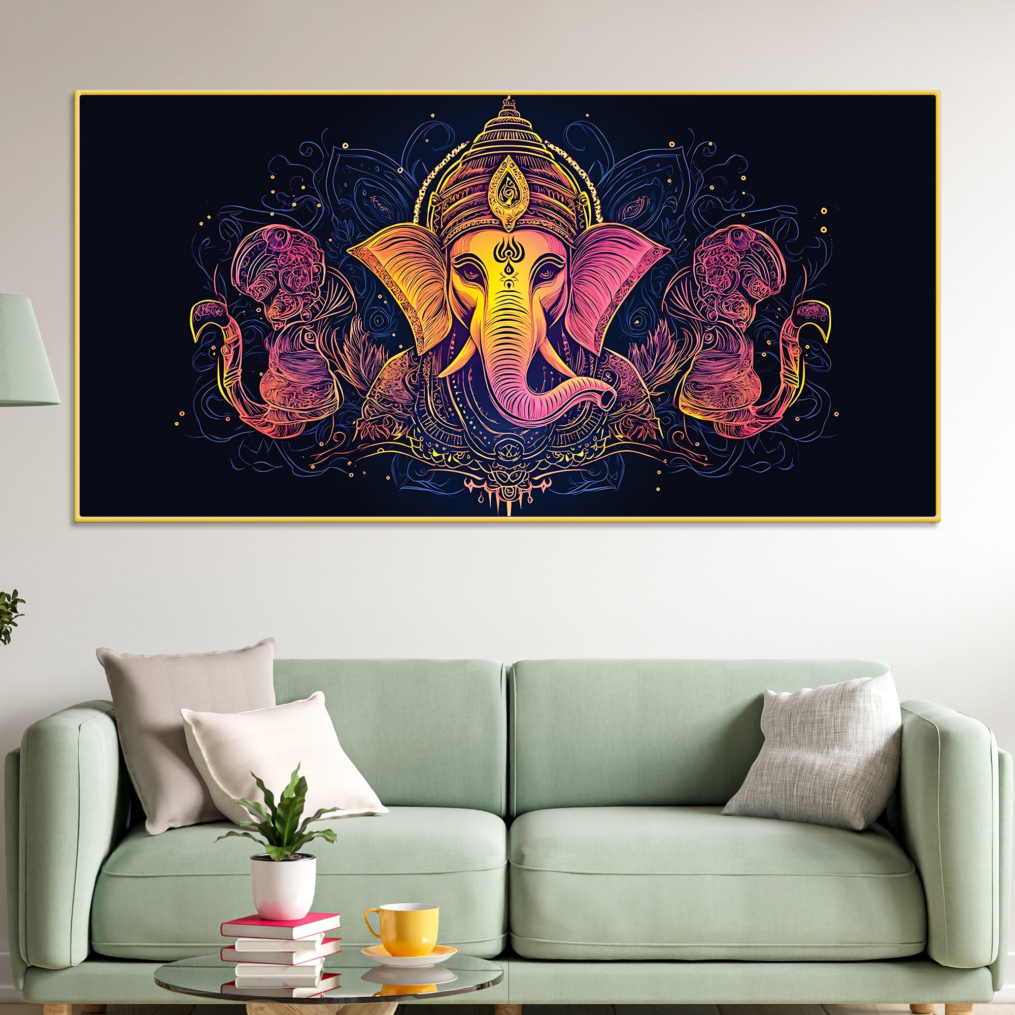 modern-artistic-lord-shri-ganesha-creative-canvas-wall-painting