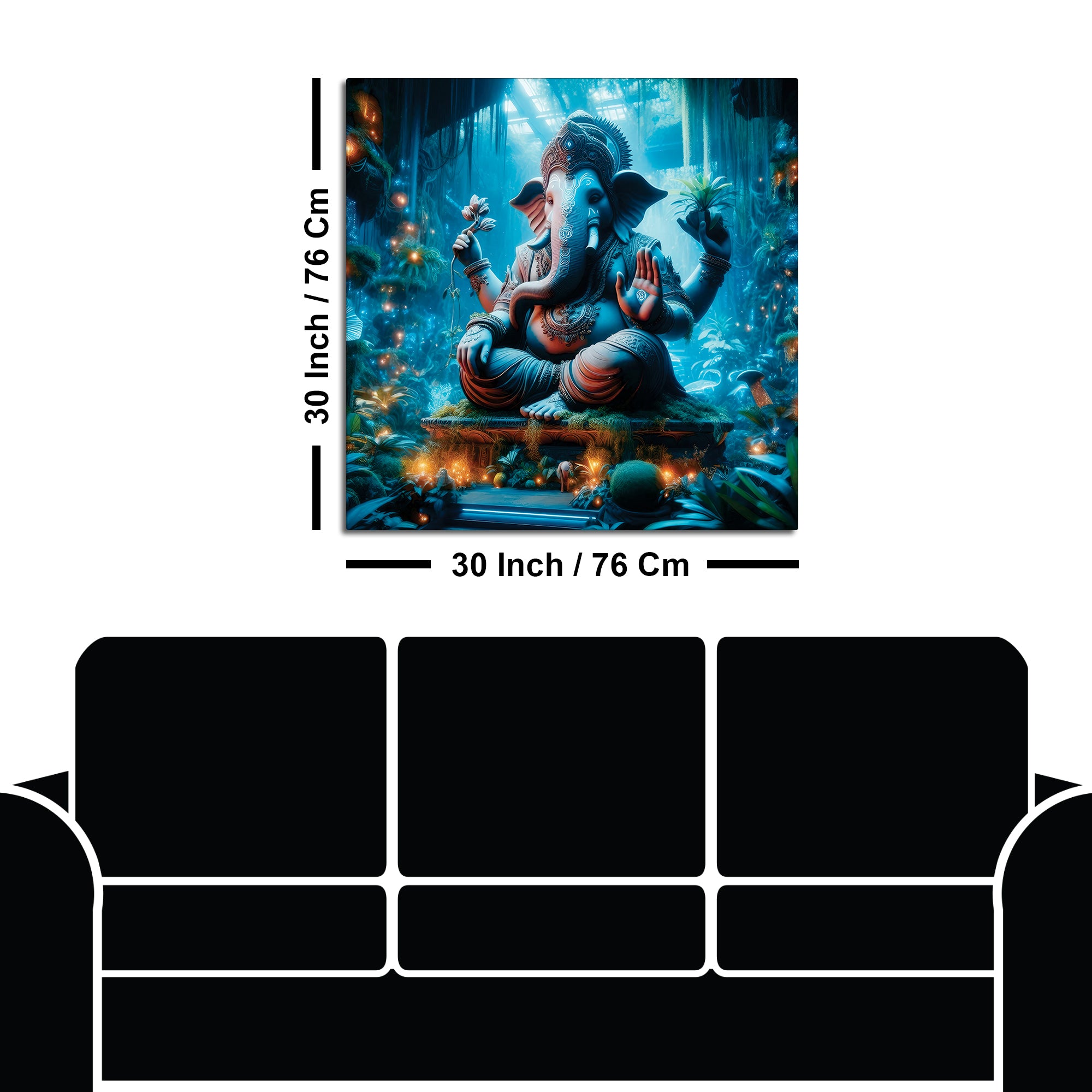 Modern Bappa Ji Wall Painting