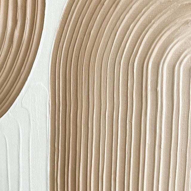 Modern Beige and White Abstract Design 3D Wall Art Home Decor