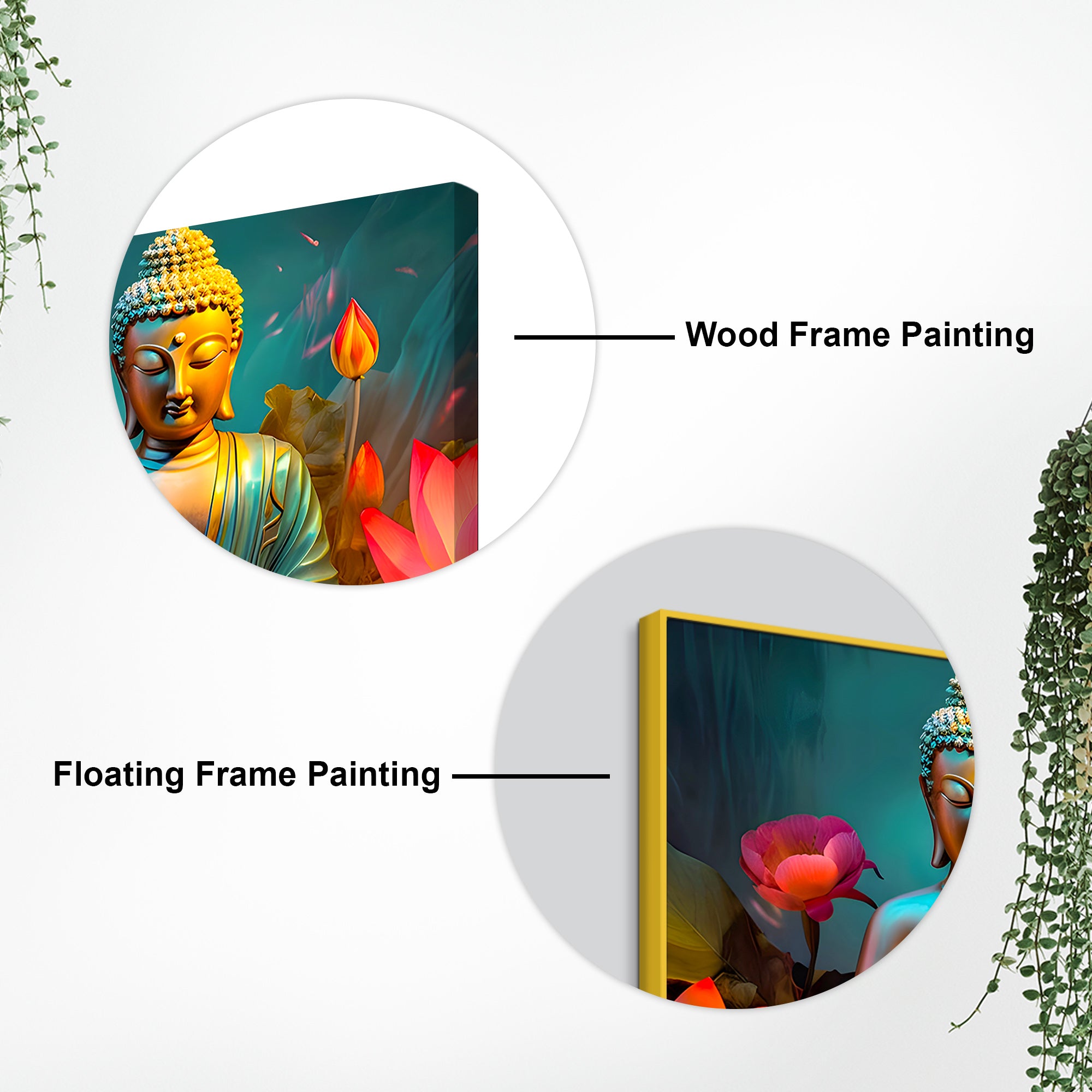 Modern Buddha Canvas Painting for Home Wall Décor