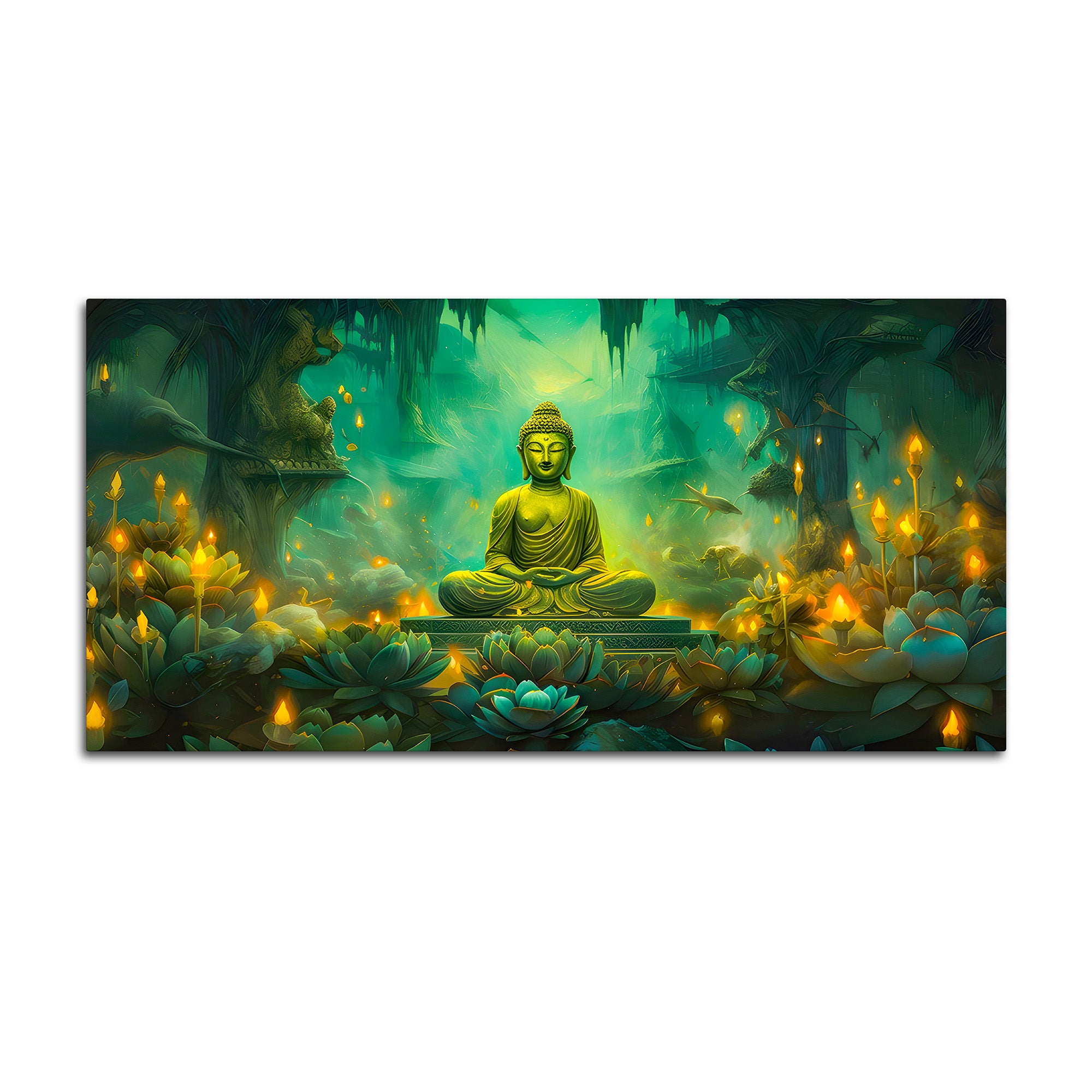 Modern Buddha Canvas Wall Painting for Living Room Decor