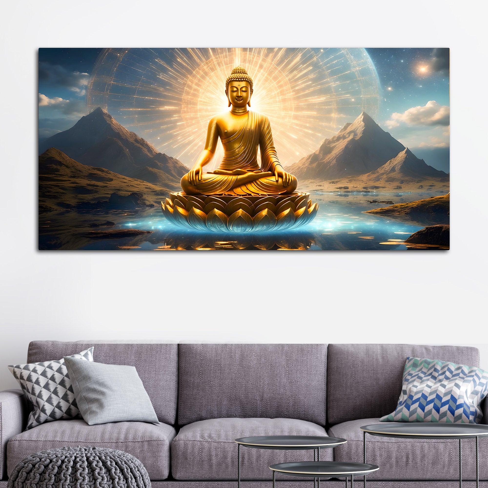 Modern Buddha Ji Canvas Painting for Home Interior
