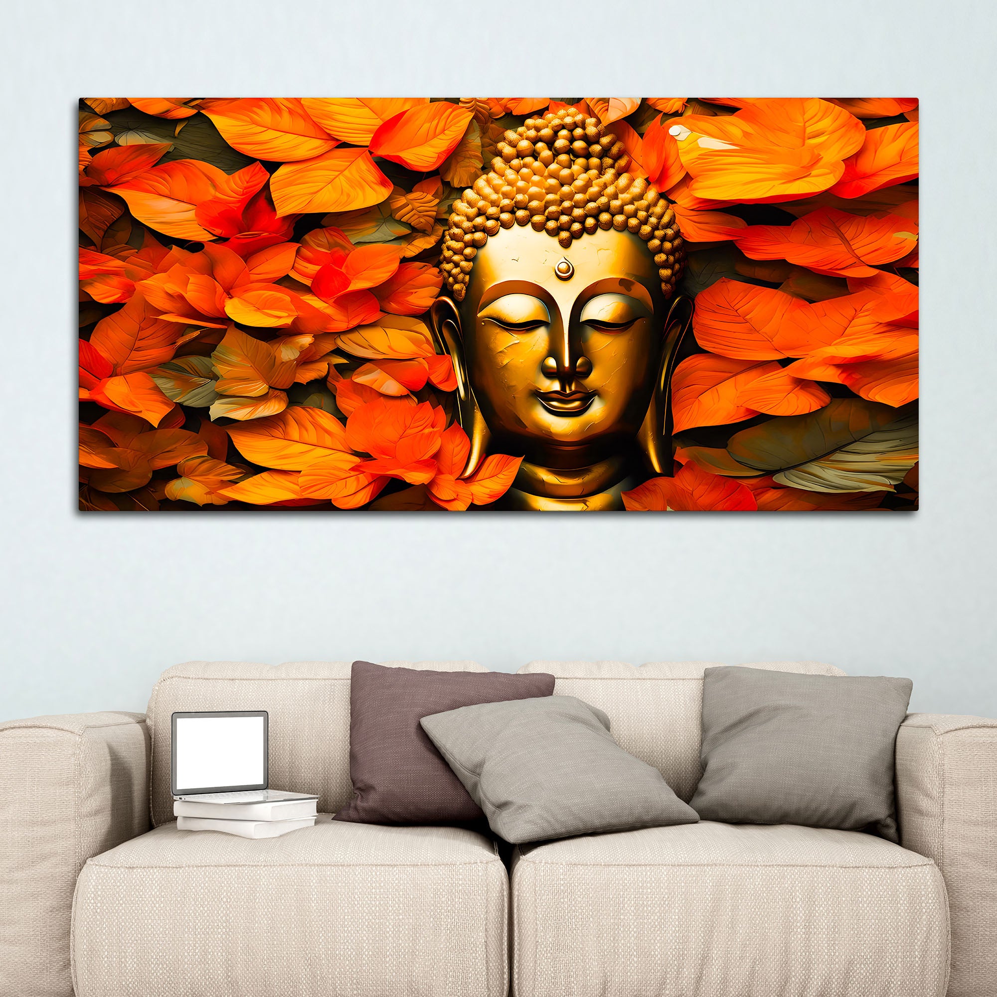 Modern Buddha Wall Painting for Home & Office Décor