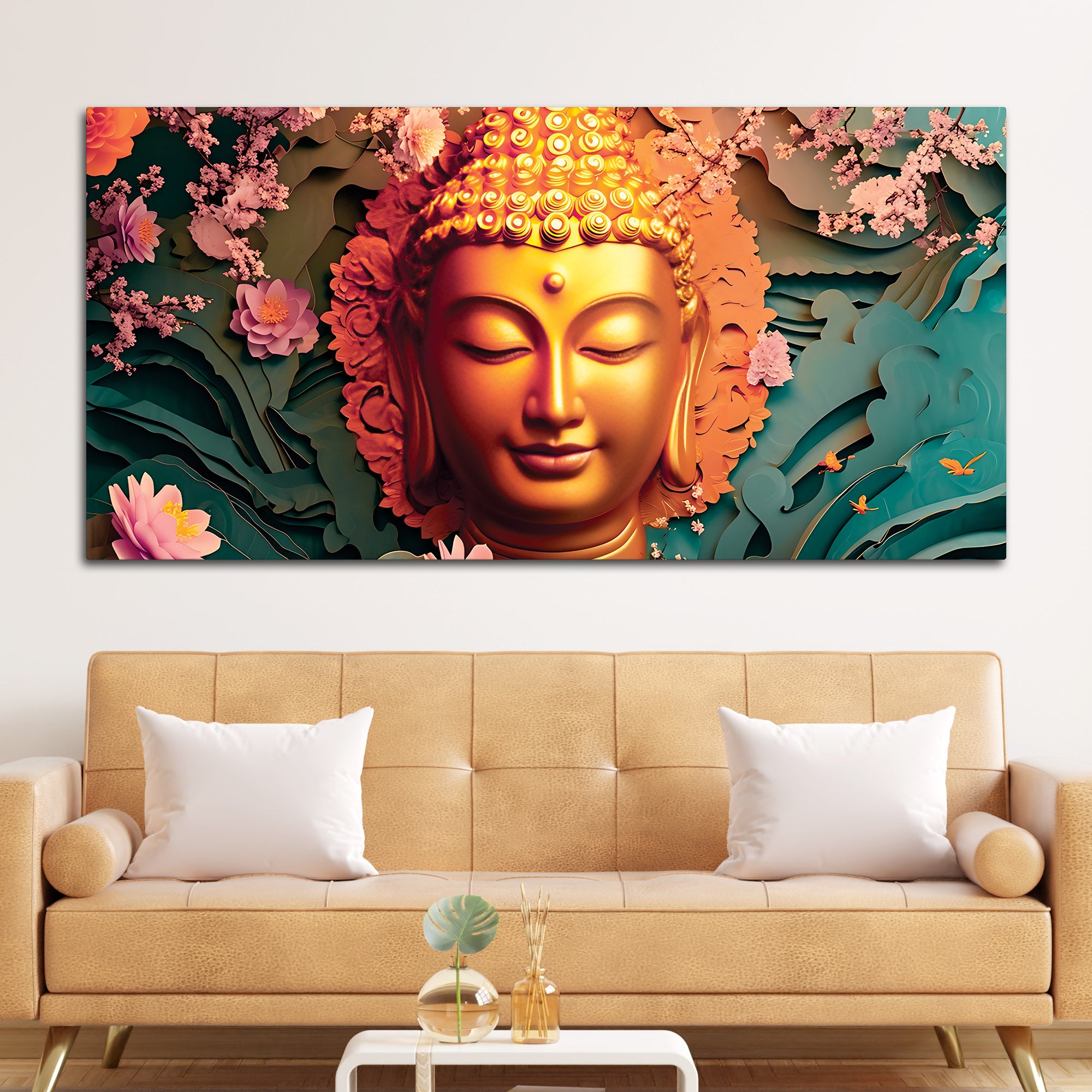 Modern Buddha Wall Painting for Stylish Home Decor