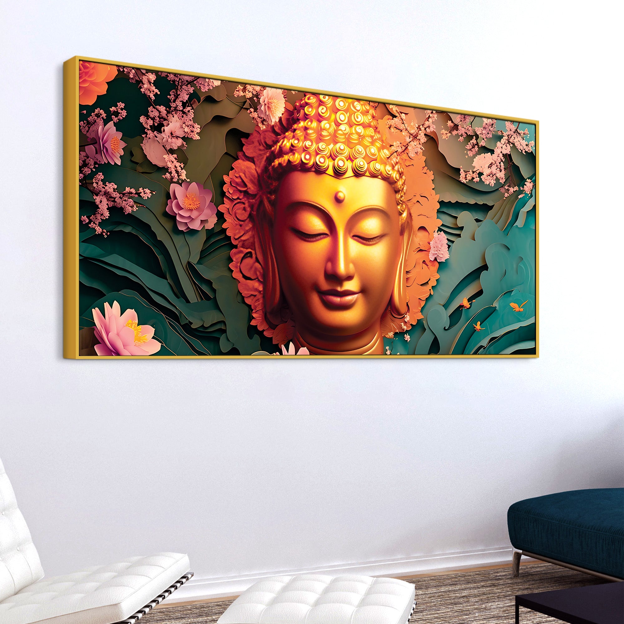 Modern Buddha Wall Painting for Stylish Home Decor