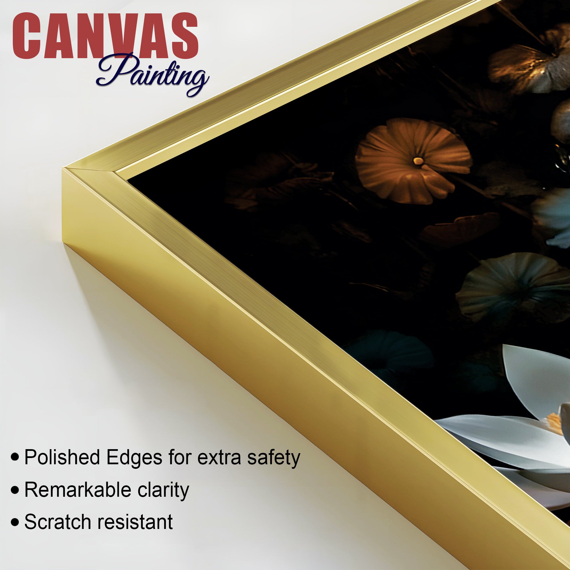 Modern Buddha Wall Painting with Lotus – Premium Home Decor