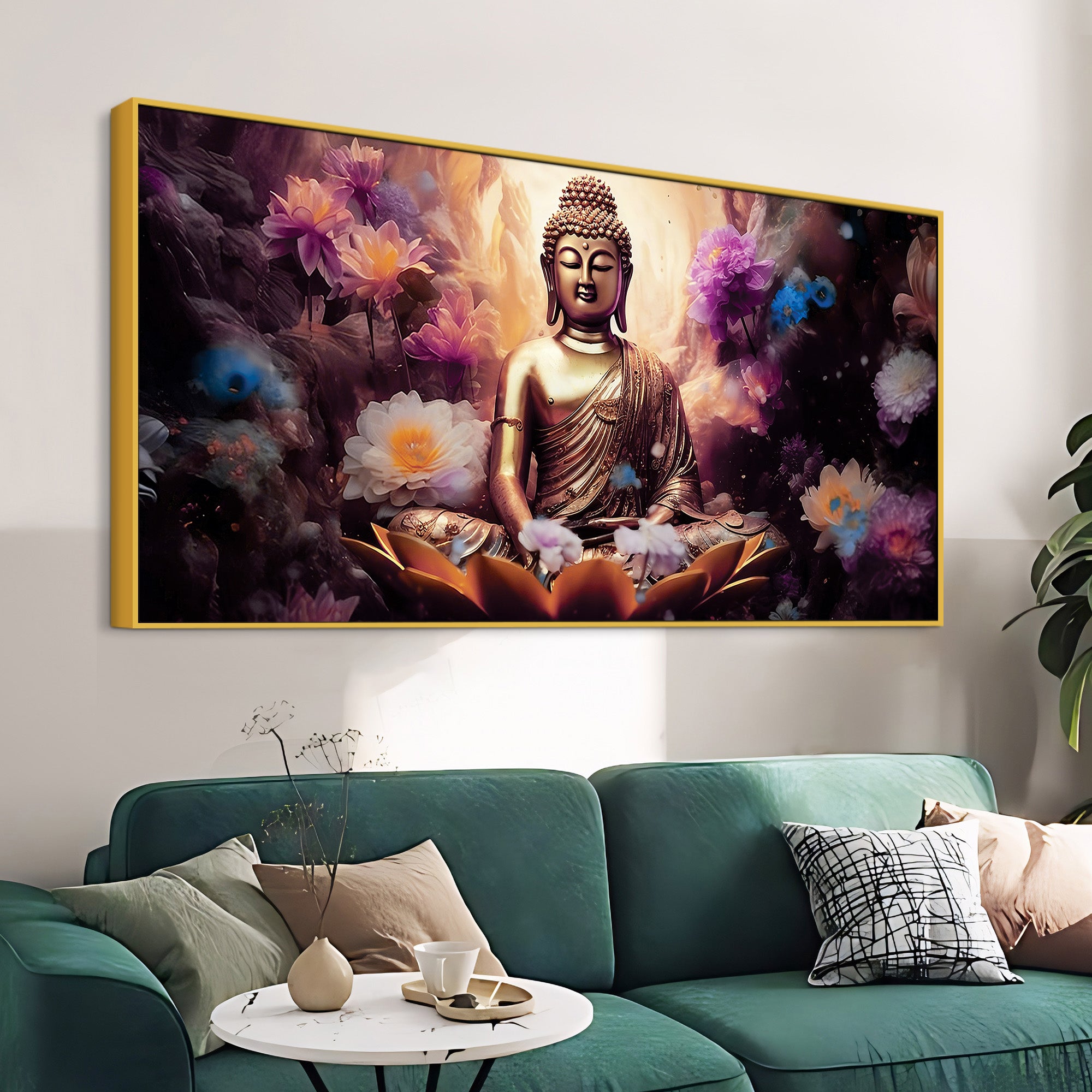 Modern Canvas Buddha Painting for Wall Art Lovers