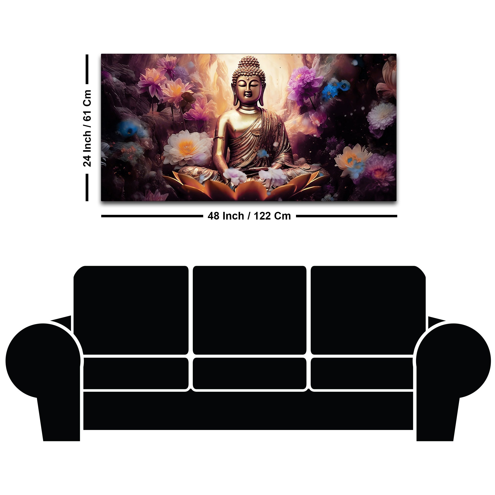 Modern Canvas Buddha Painting for Wall Art Lovers