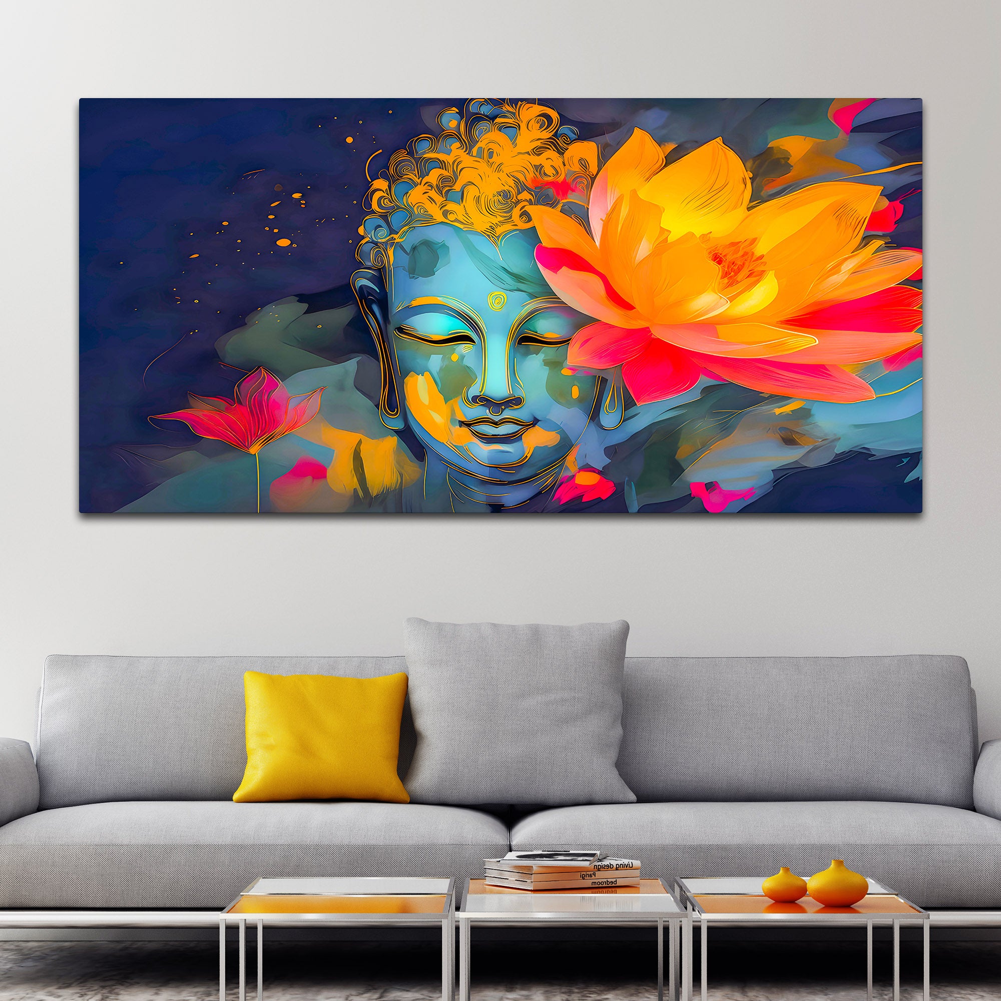 Modern Decorative Gautam Buddha Painting for Elegant Home
