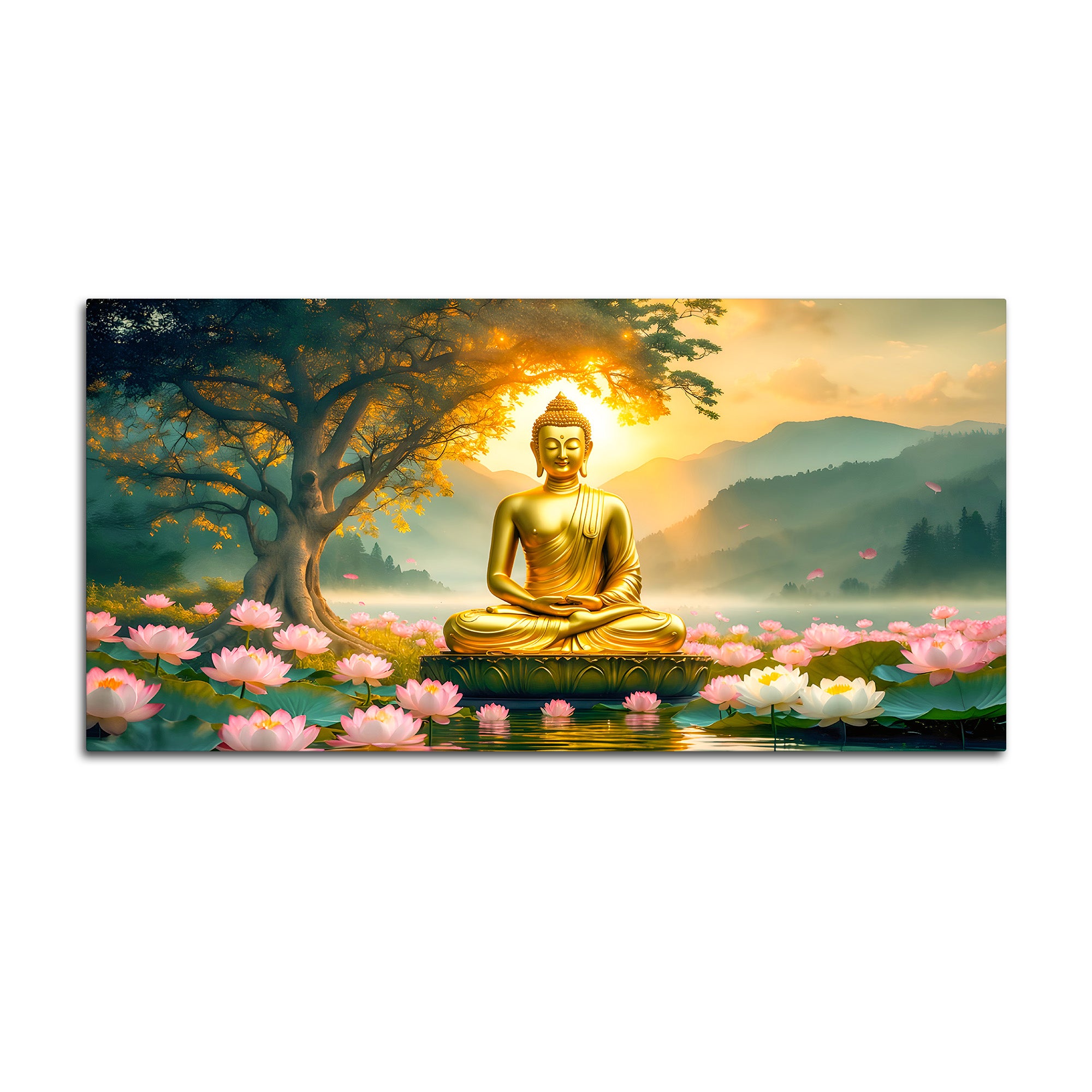 Modern Divine Gautam Buddha Painting for Wall Decoration