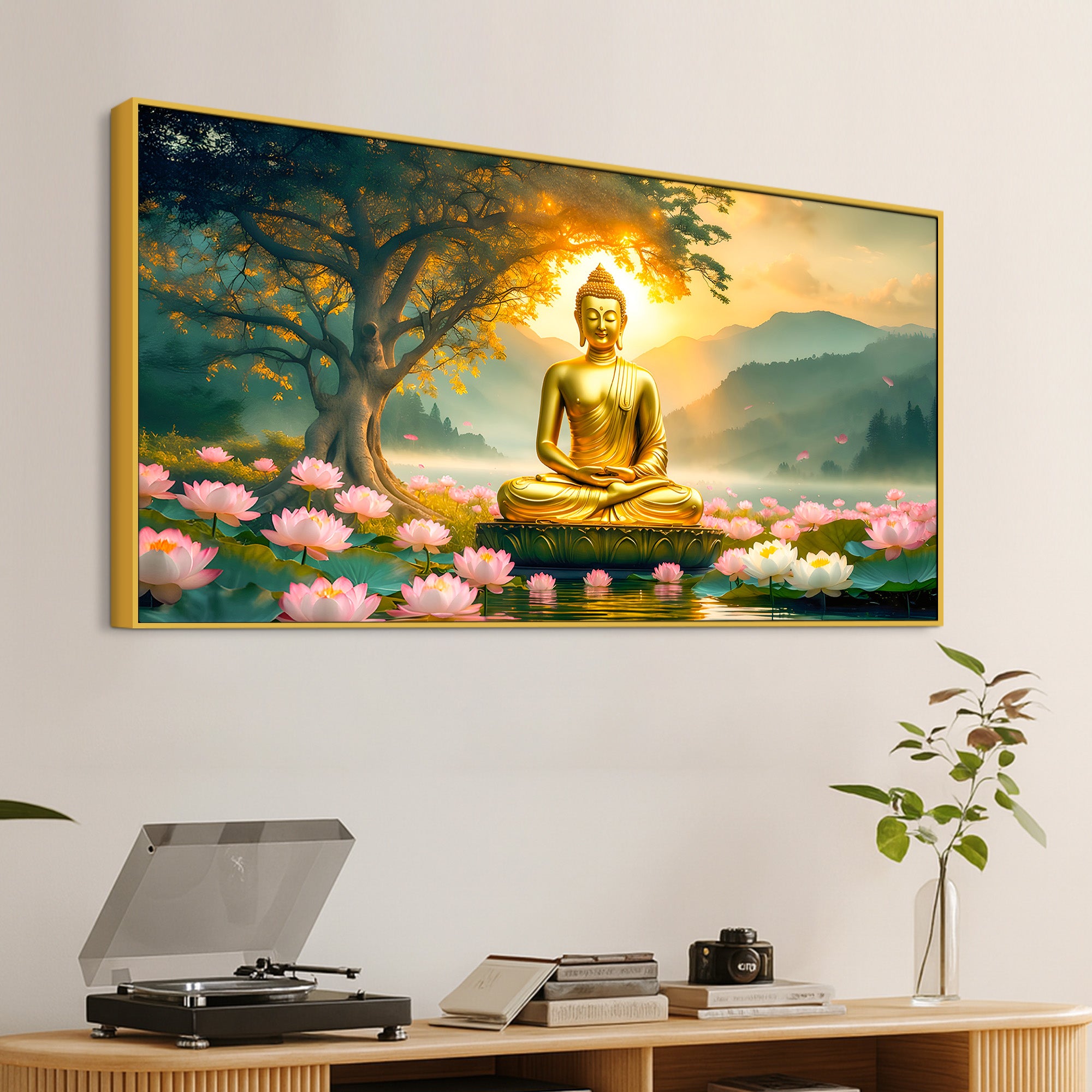 Modern Divine Gautam Buddha Painting for Wall Decoration