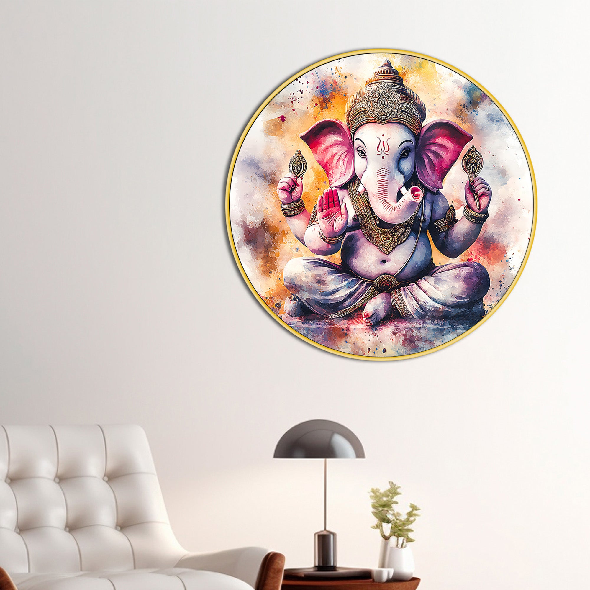 modern-ganesha-round-canvas-painting