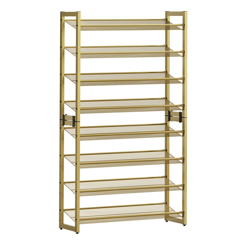 Modern Gold Shoe Rack Tower for Organized Footwear Storage