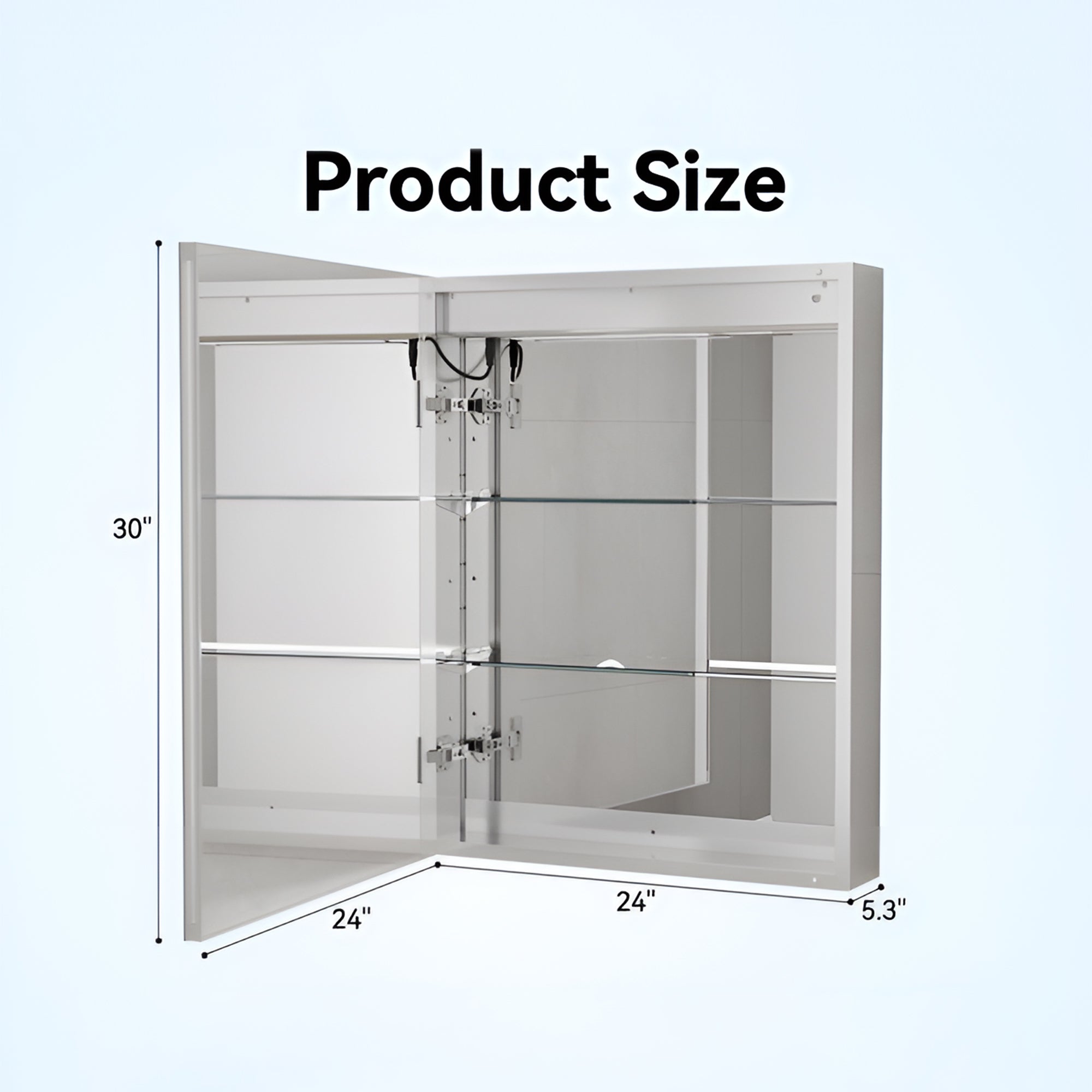 Modern LED Vanity Mirror Cabinet with Rectangular Light Frame