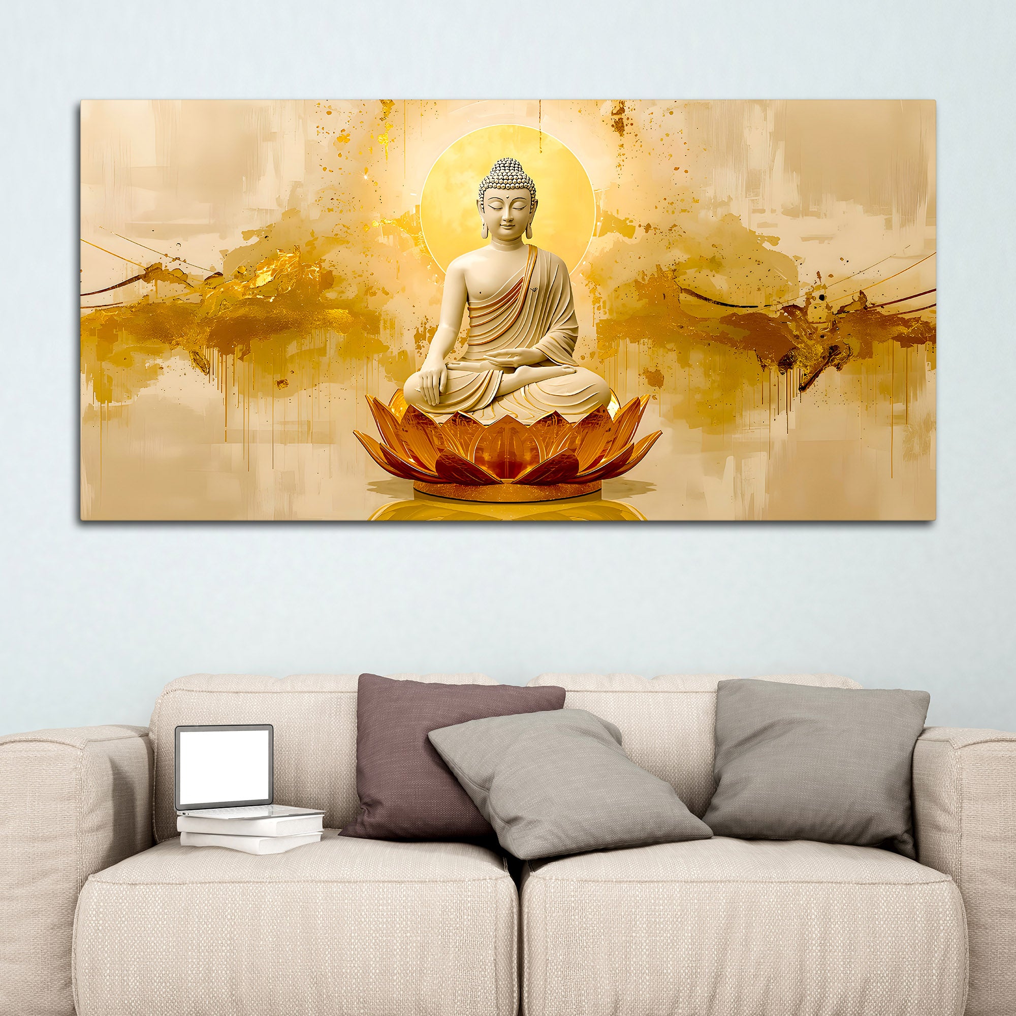 Modern Lord Buddha Canvas Painting