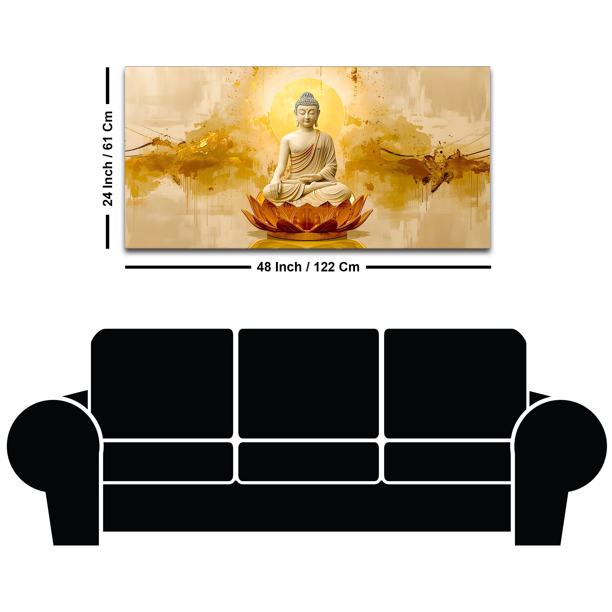 Modern Lord Buddha Canvas Painting