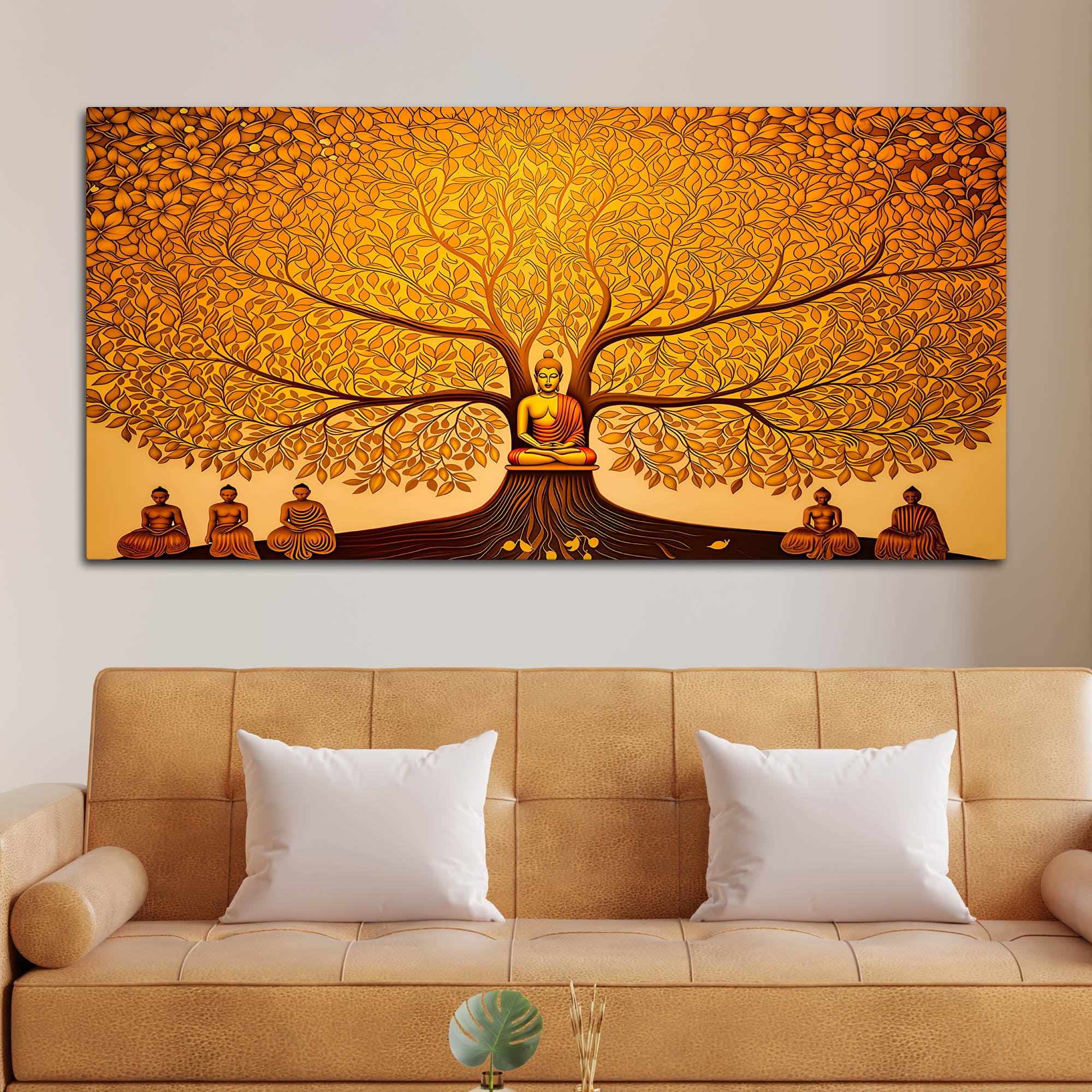 Modern Lord Buddha Canvas Painting for Living Room & Bedroom