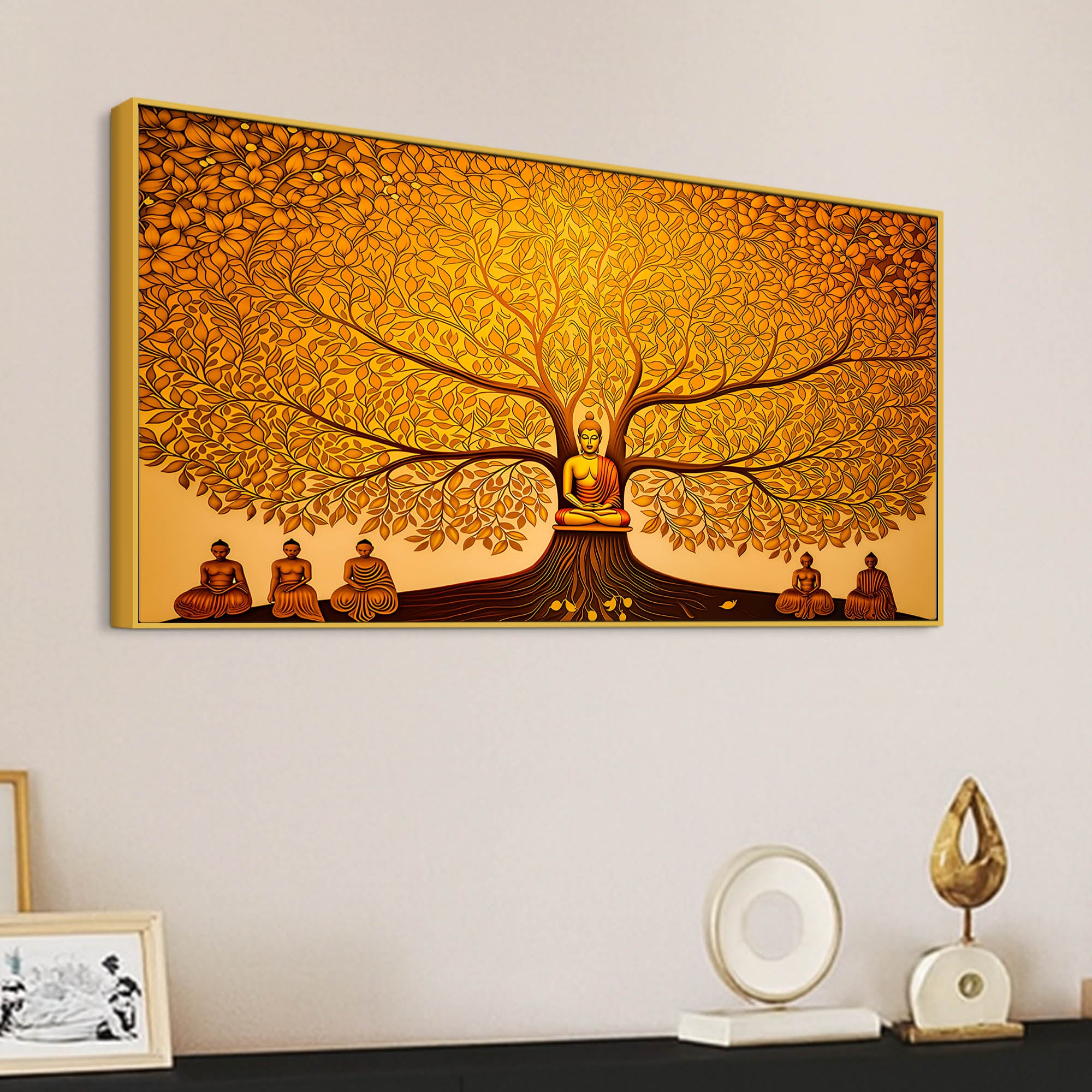 Modern Lord Buddha Canvas Painting for Living Room & Bedroom