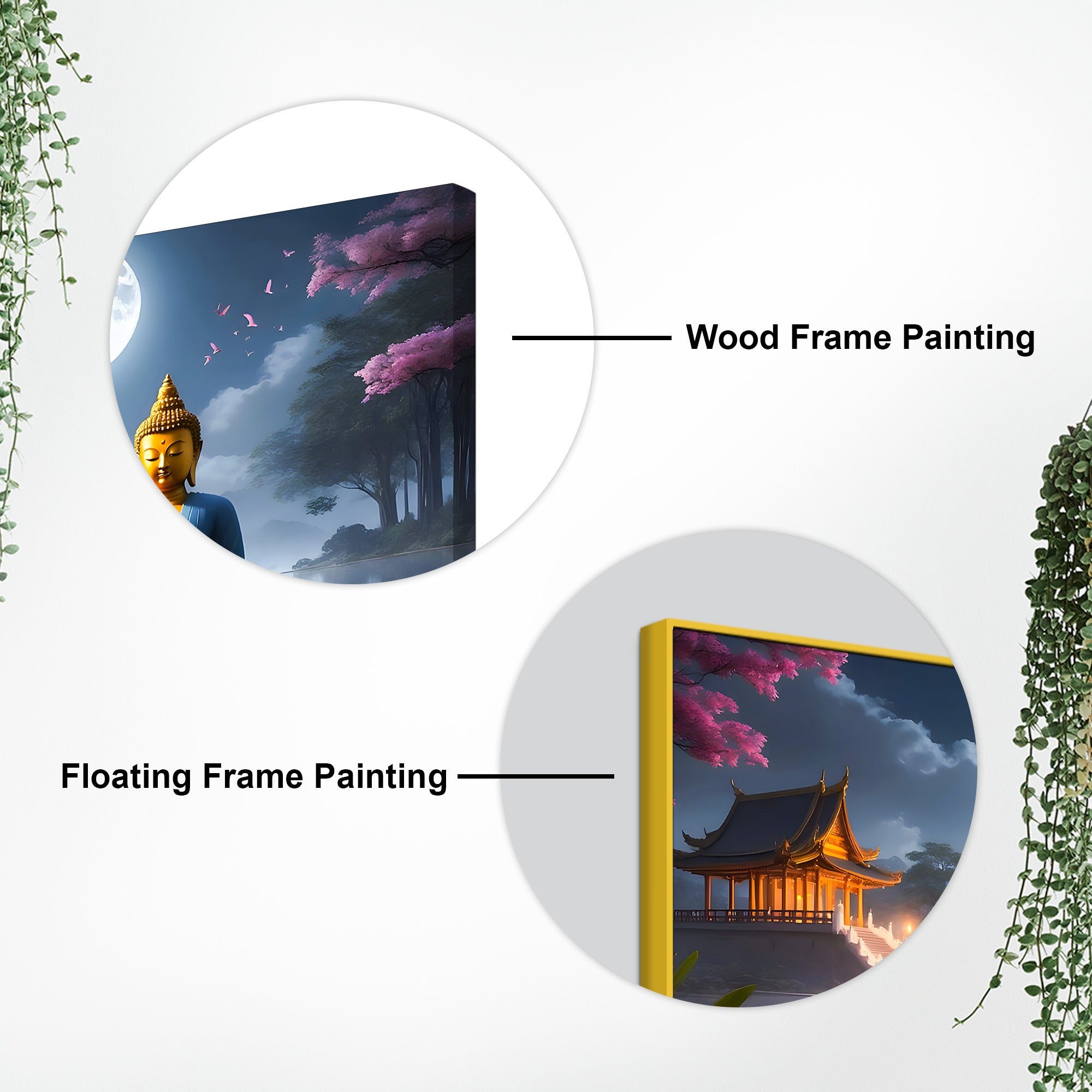 Modern Lord Buddha Canvas Wall Painting for Living Room Interior