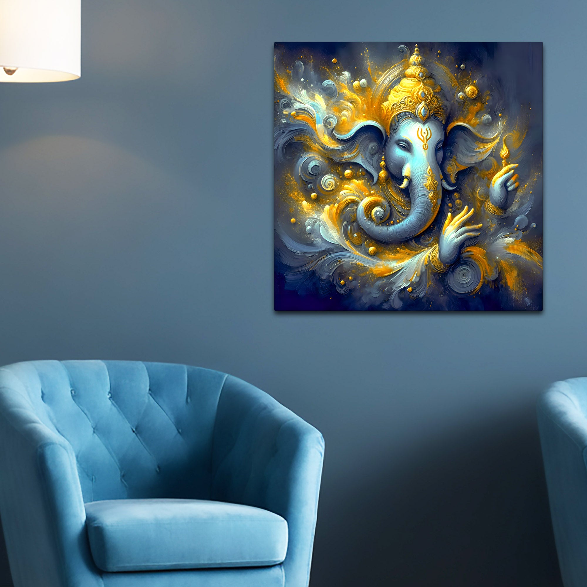 Modern Lord Ganesha Wall Artwork Painting