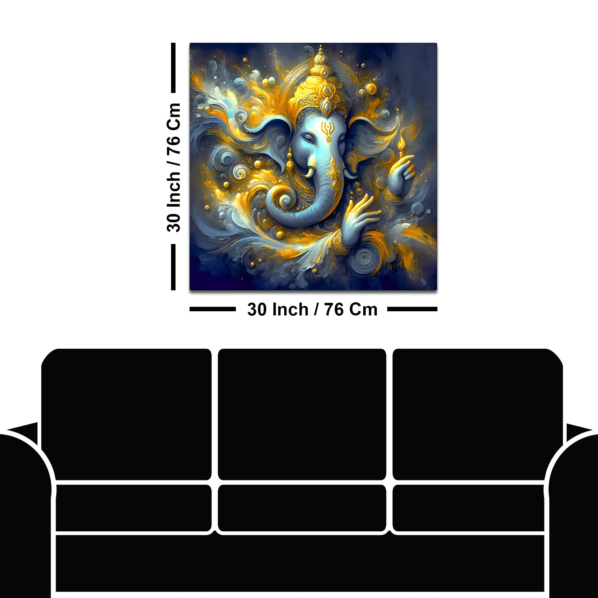 Modern Lord Ganesha Wall Artwork Painting