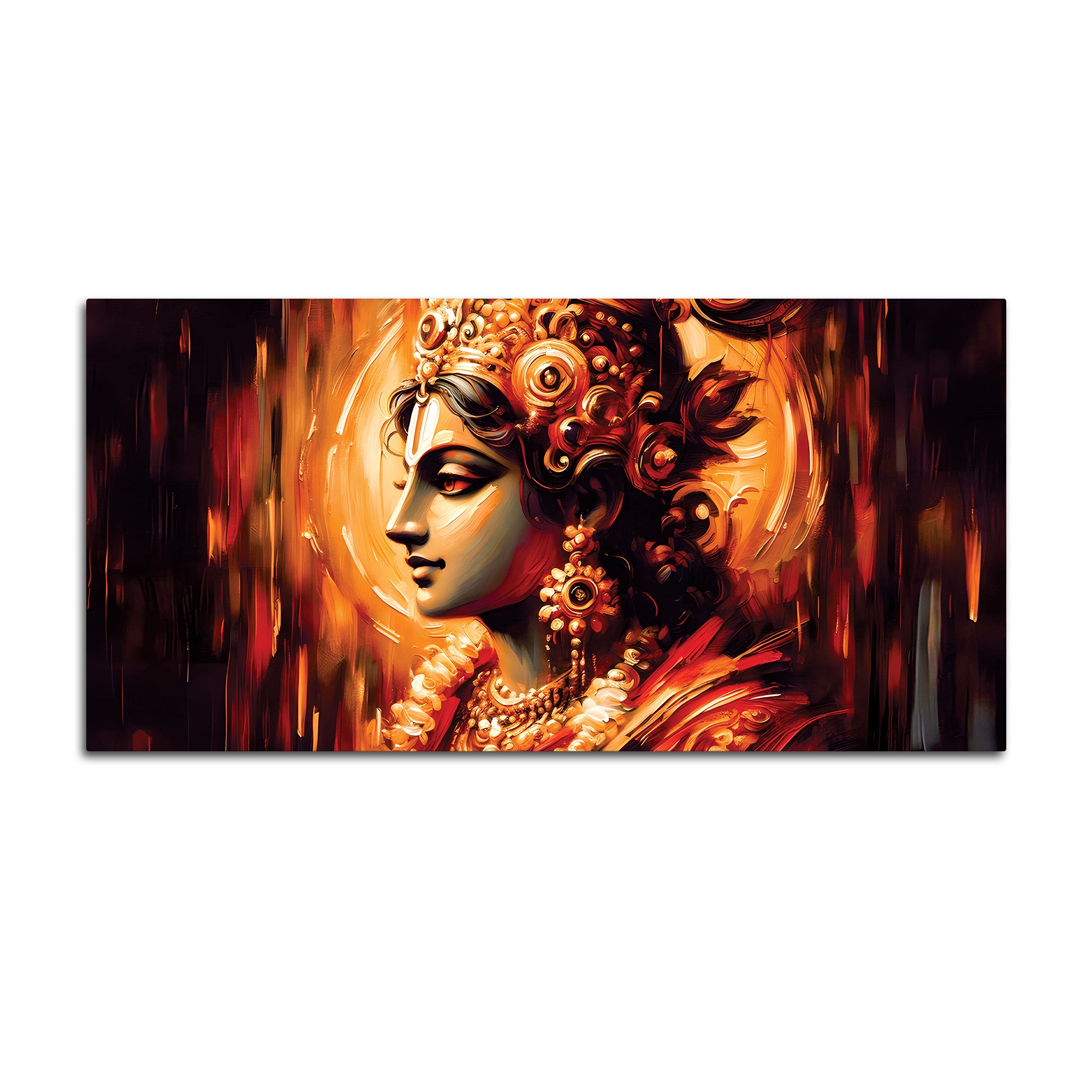 Modern Lord Krishna Canvas Wall Painting for Elegant Home Decoration