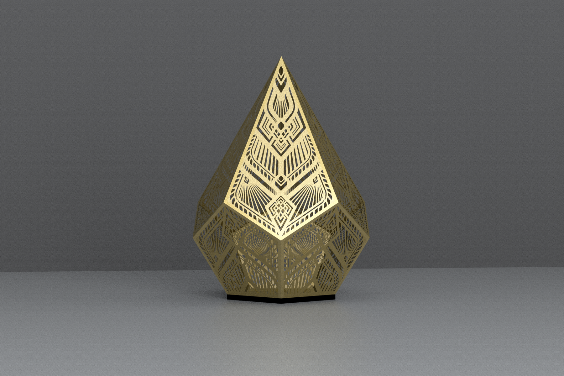 Modern Pattern Golden Table Lamp