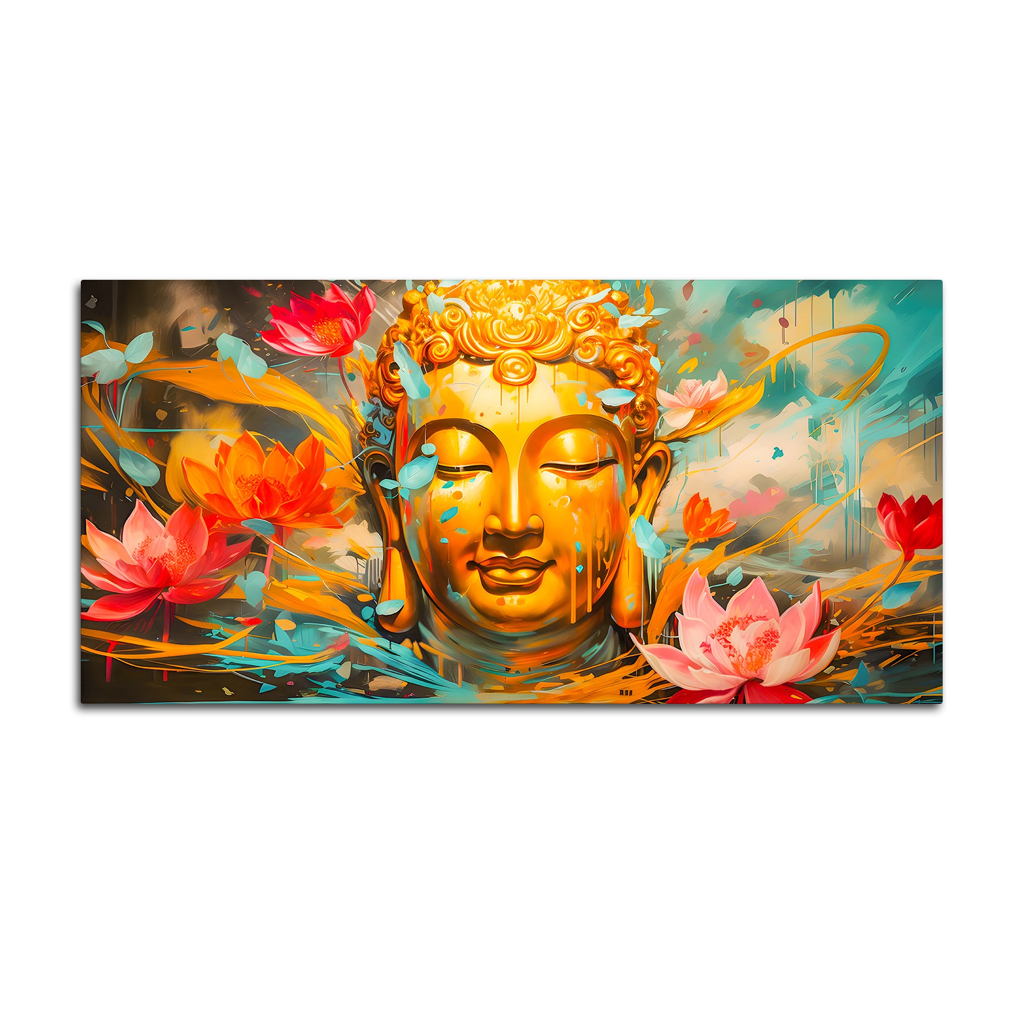 Modern Spiritual Buddha Canvas Painting for Wall Decor