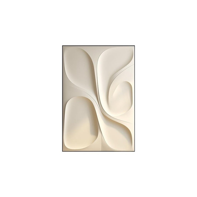 Modern Vertical 3D Wall Decor with Soft Curved Texture