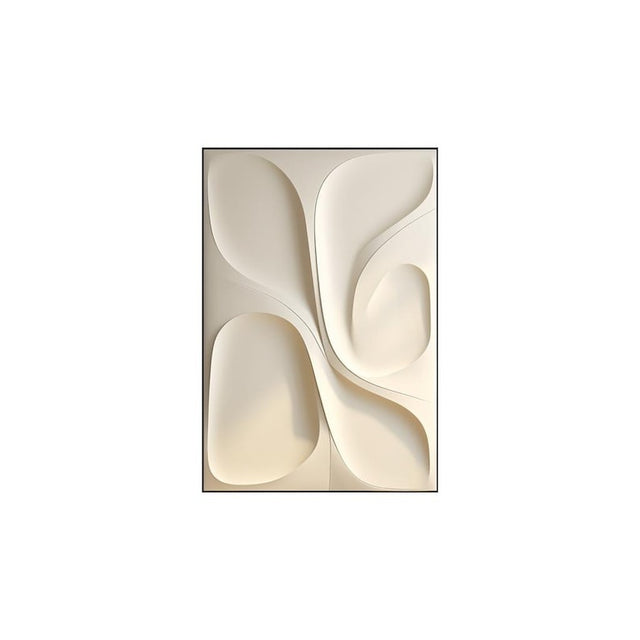 Modern Vertical 3D Wall Decor with Soft Curved Texture
