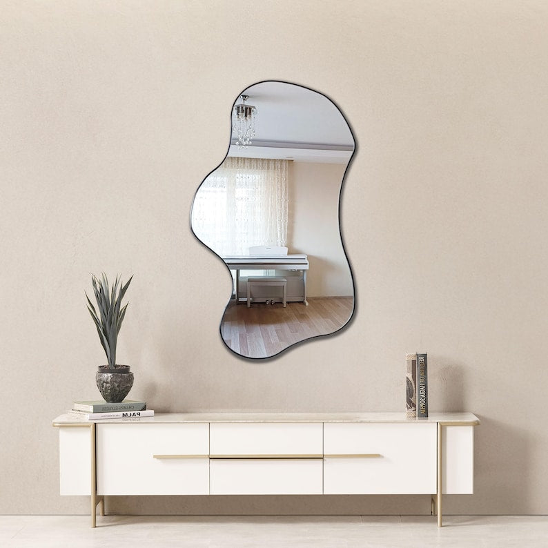 Modern Wall Mirror | Irregular Shape Decorative Home Mirror