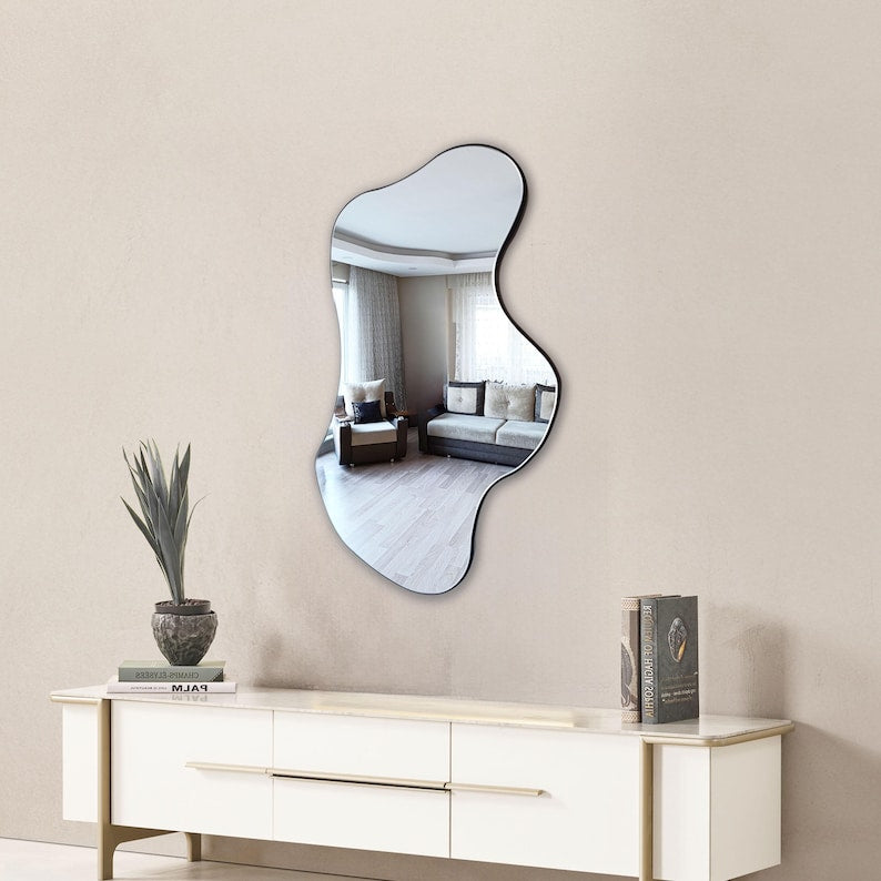 Modern Wall Mirror | Irregular Shape Decorative Home Mirror