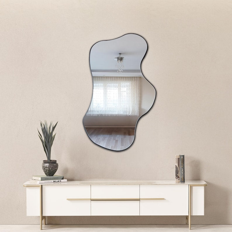 Modern Wall Mirror | Irregular Shape Decorative Home Mirror