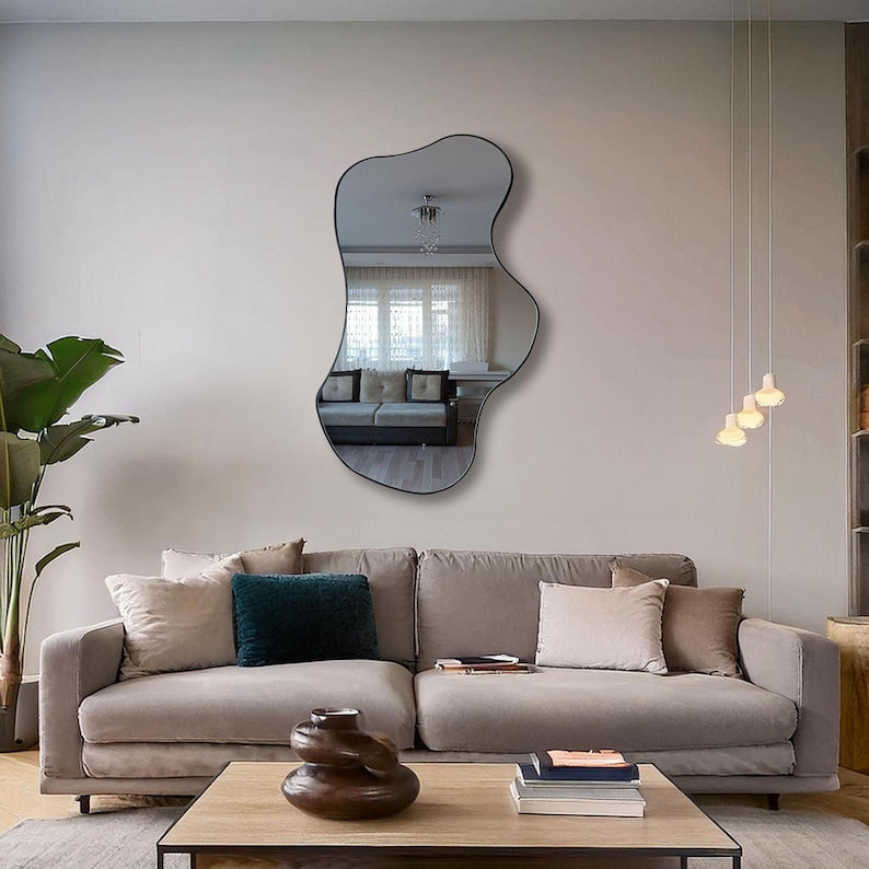 Modern Wall Mirror | Irregular Shape Decorative Home Mirror