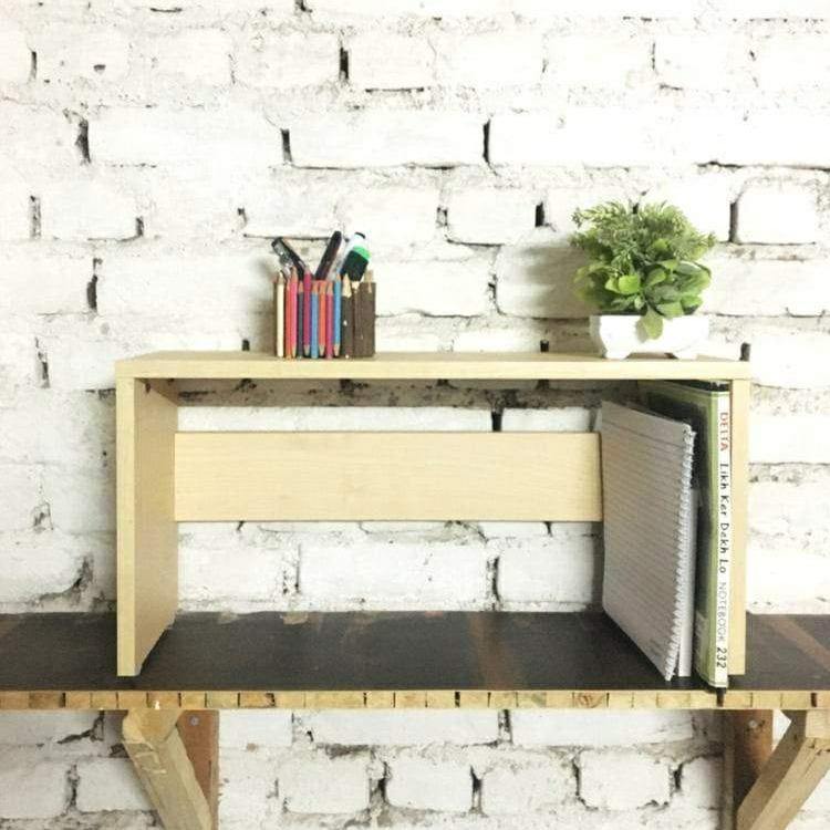 Modern Wooden Desk Book Shelf Stand for Home Office
