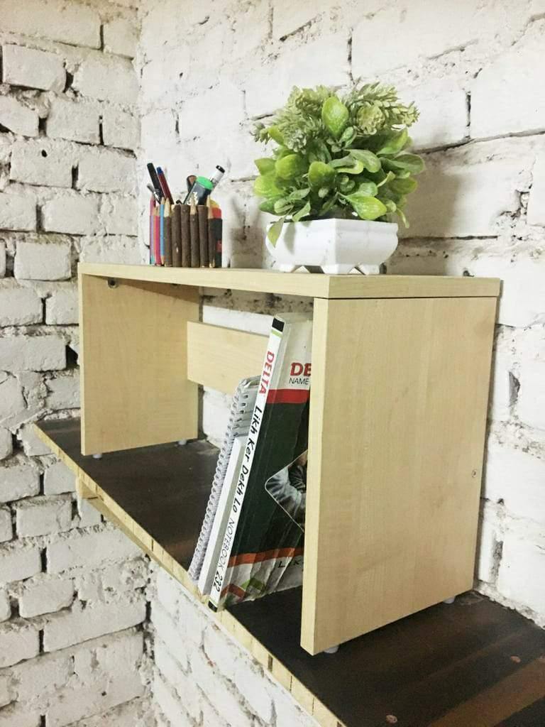Modern Wooden Desk Book Shelf Stand for Home Office