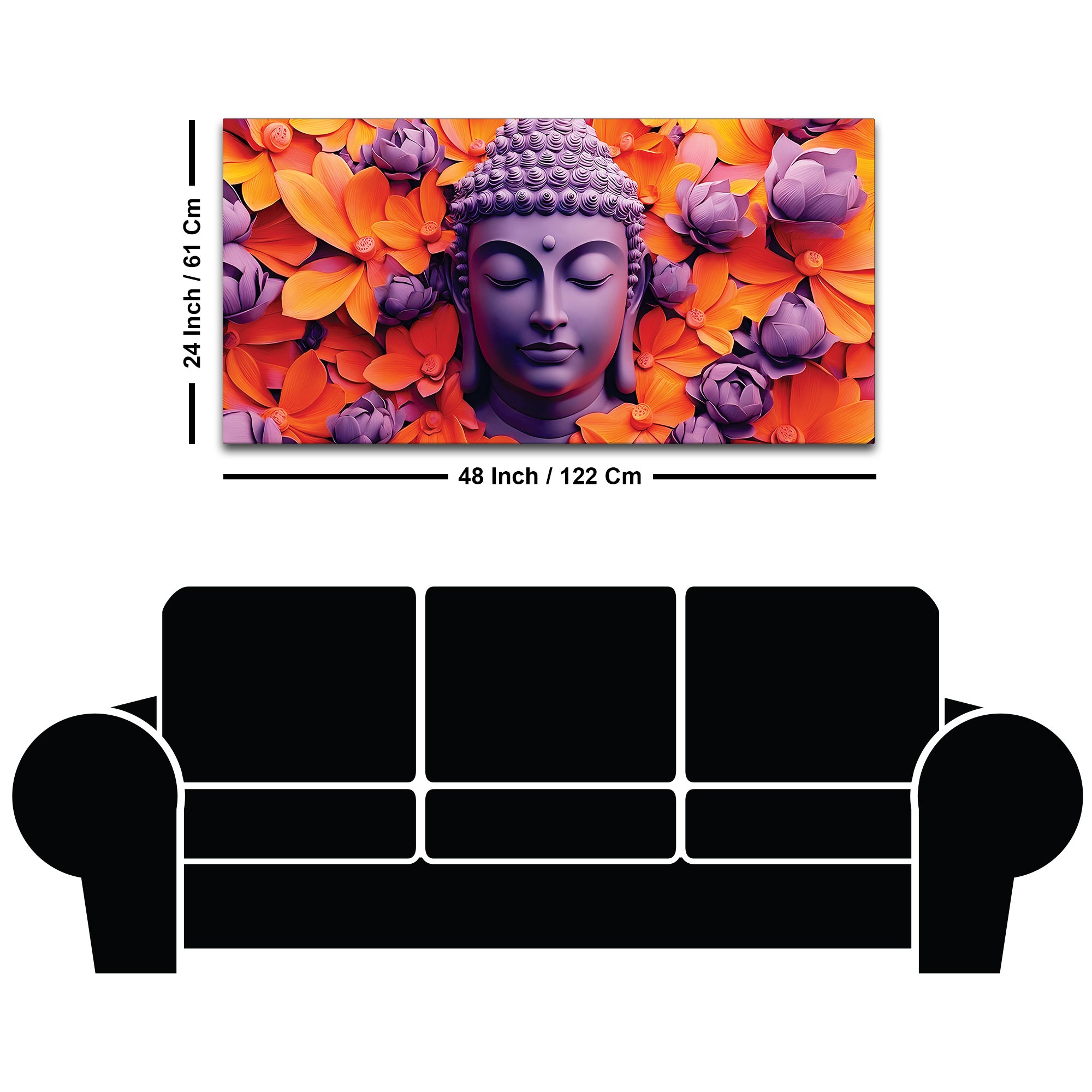 Modern Zen Buddha Painting for Interiors