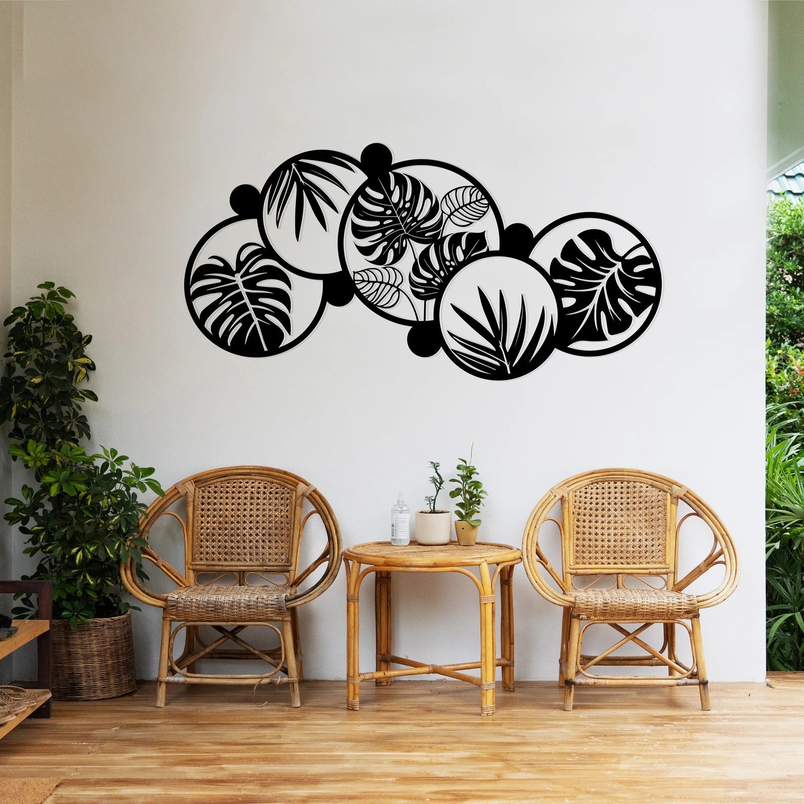 Monstera Leaves Modern Metal Wall Art Decor