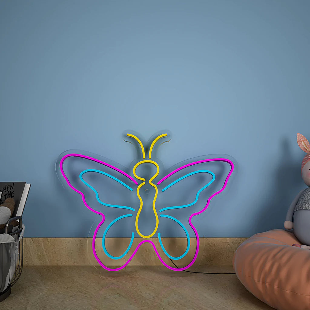 Multicolor Butterfly Design Neon LED Light