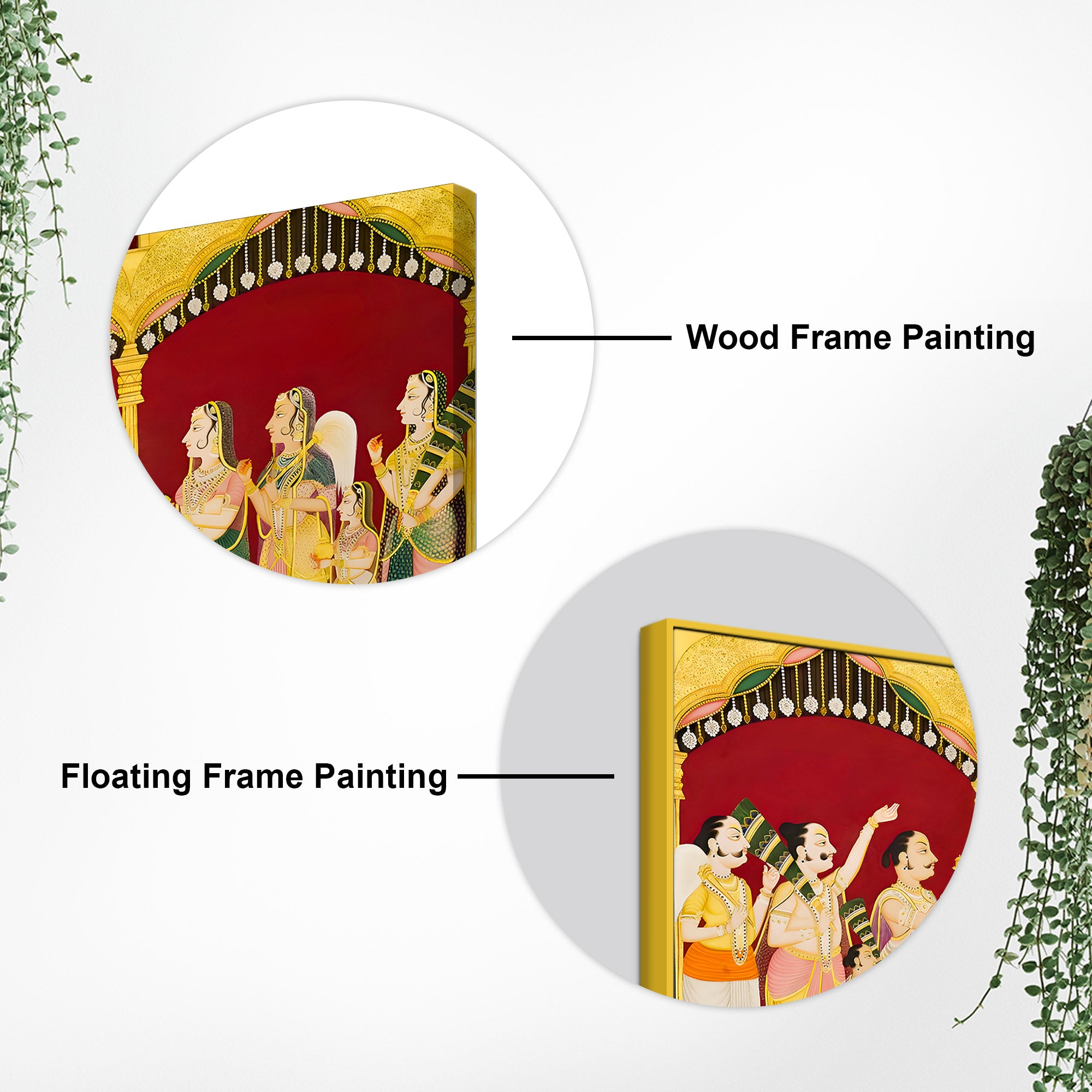 Mythological Krishna Wall Painting | Spiritual Living Room Decor