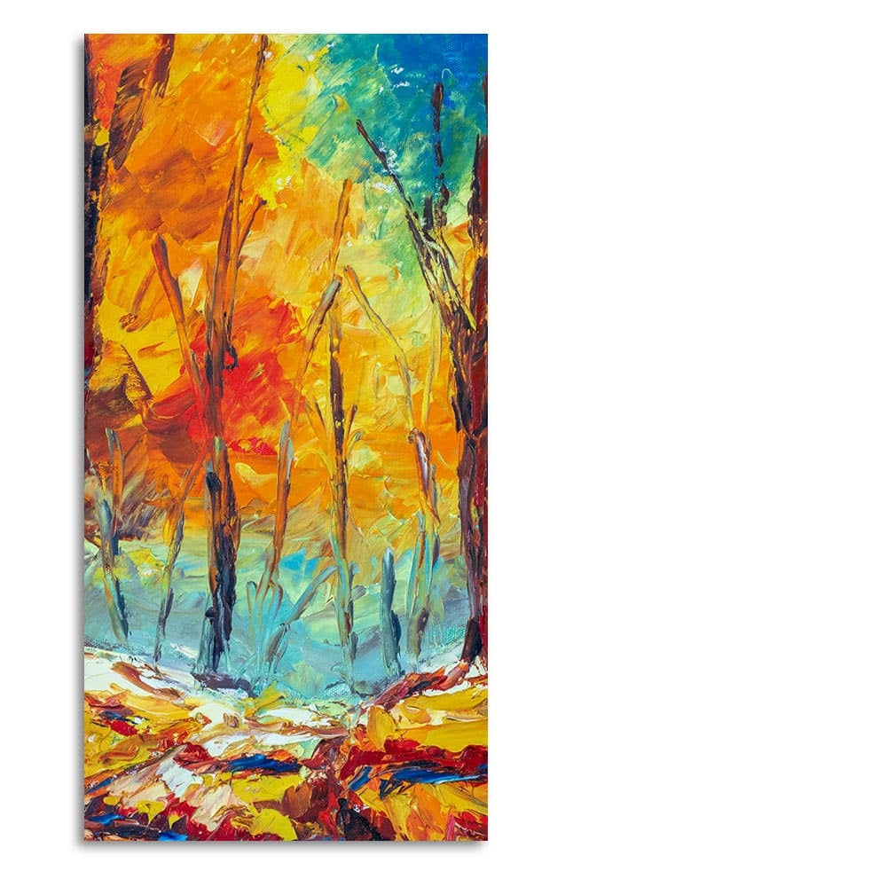 Nature Wall Painting of Colorful Autumn Forest