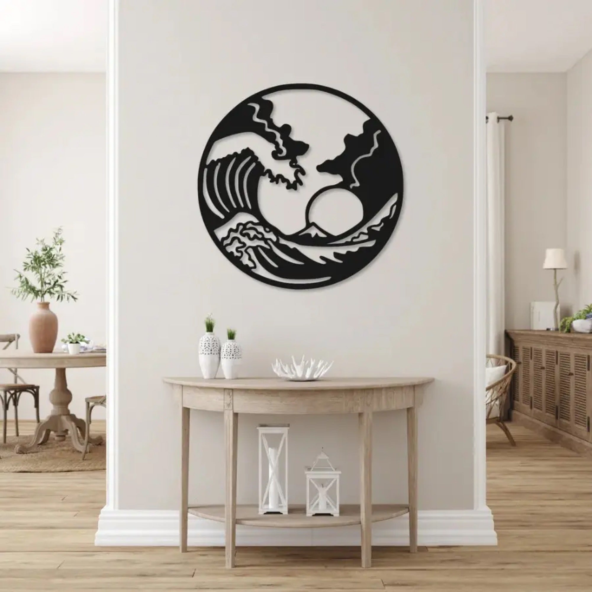 Ocean Waves in Sunset Metal Art Wall Decor