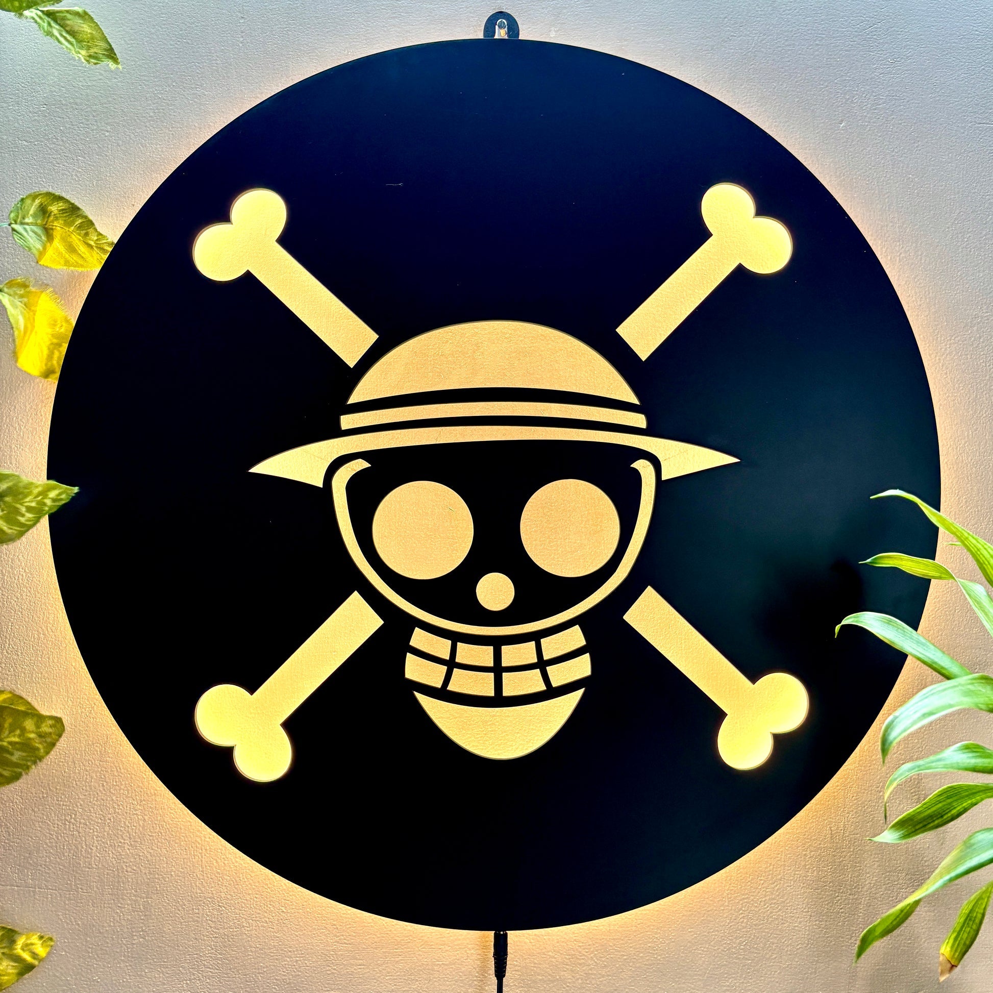 One Piece Skull Hat LED Wall Art for Anime Fan Wall Decor