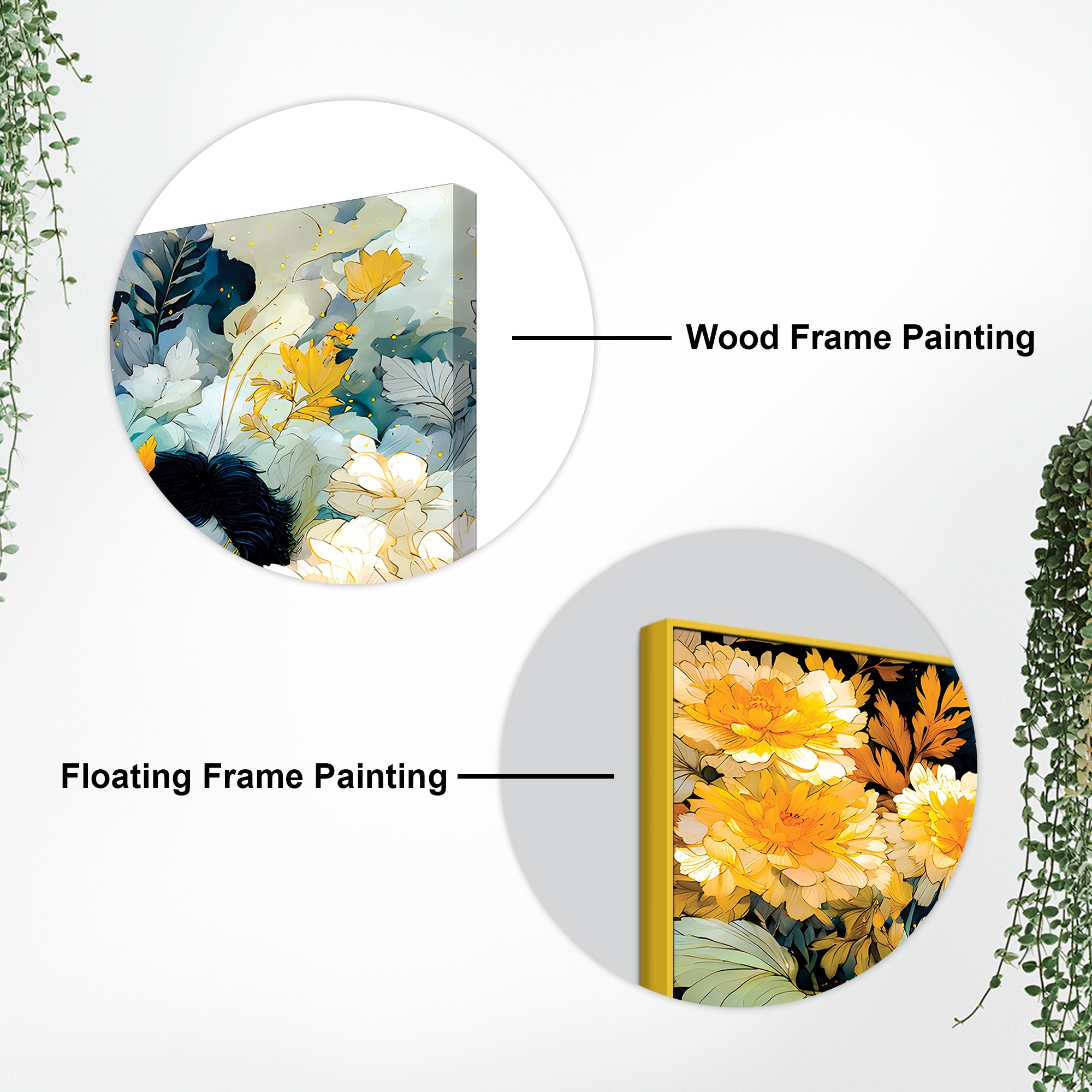 Peaceful Baby Krishna Sleeping Painting with Floral Theme