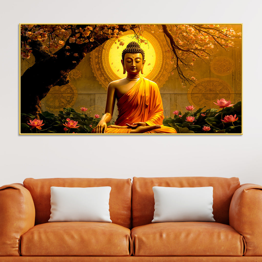 Peaceful Buddha Canvas Wall Painting