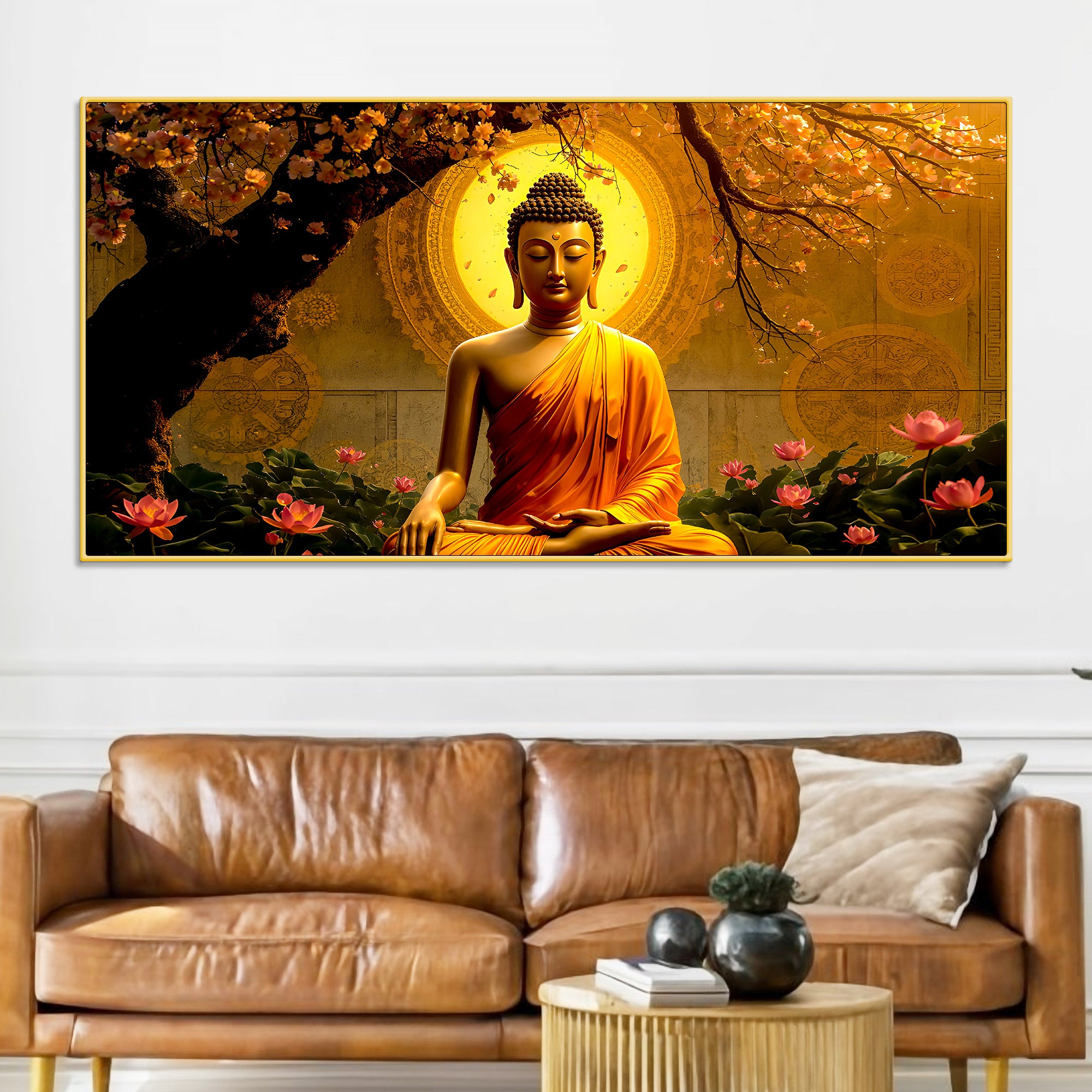 Peaceful Buddha Canvas Wall Painting
